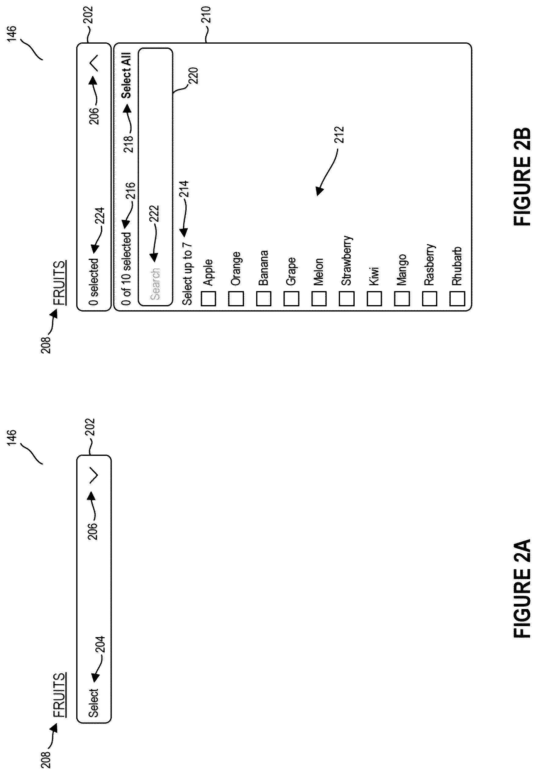 Patent US12353694 Figure 2 – Screen-reader accessible multiselect user interface component with dynamic state announcements