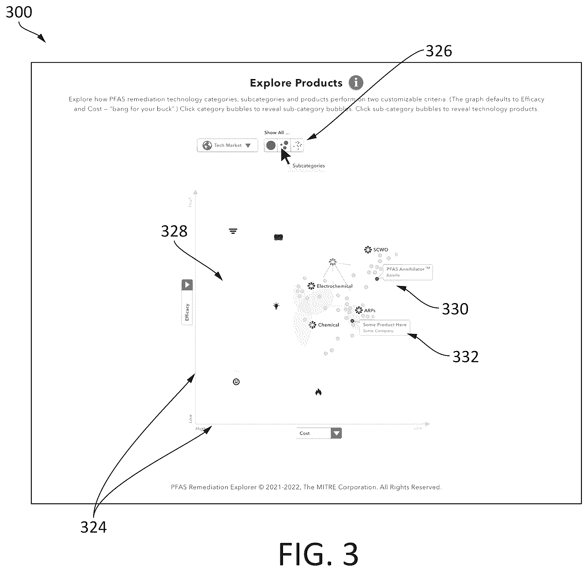 Patent US12353695 Figure 9 – PFAS remediation option explorer tool