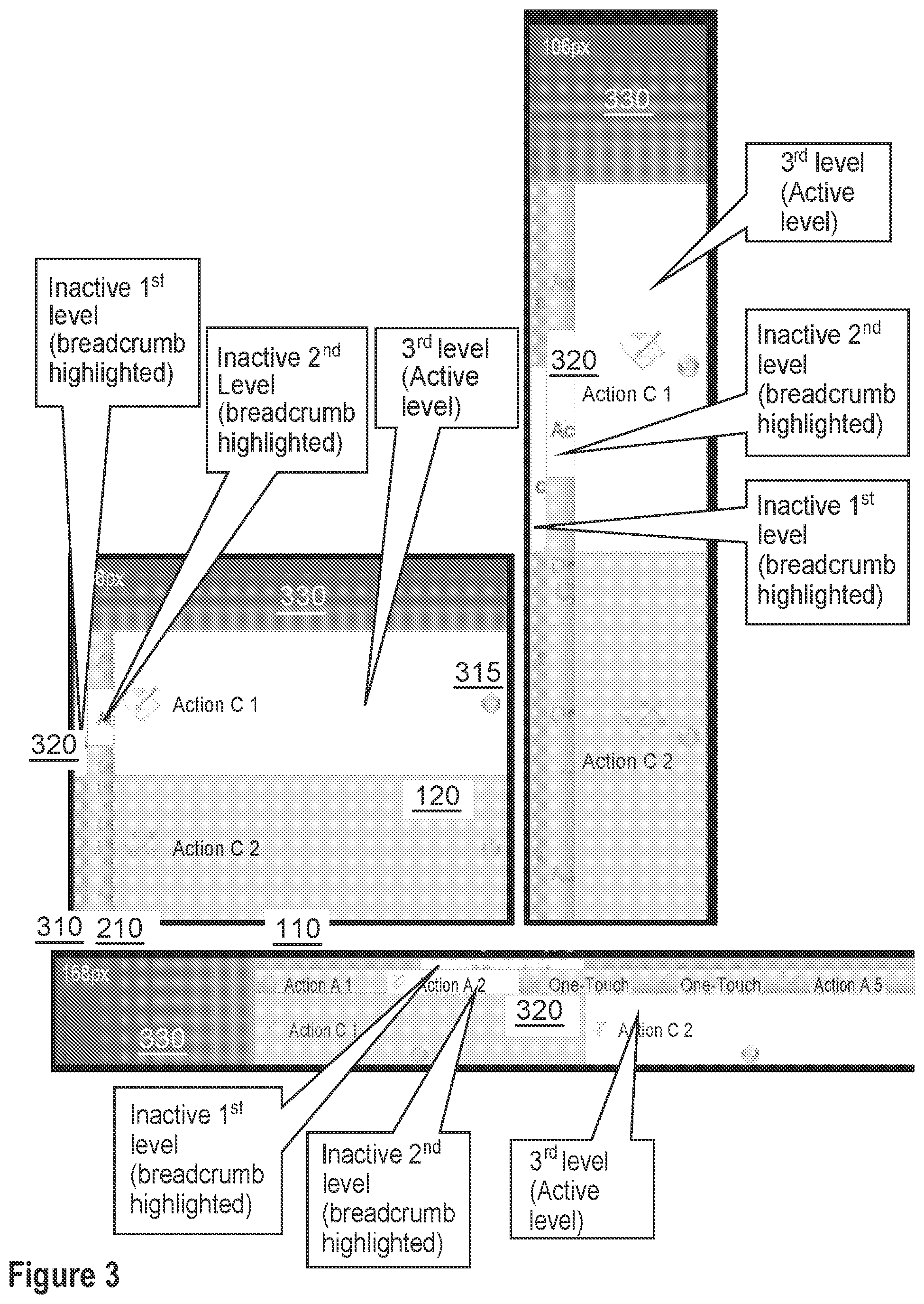 Patent US12353696 Figure 3 – Apparatuses, methods and systems for hierarchical multidimensional information interfaces