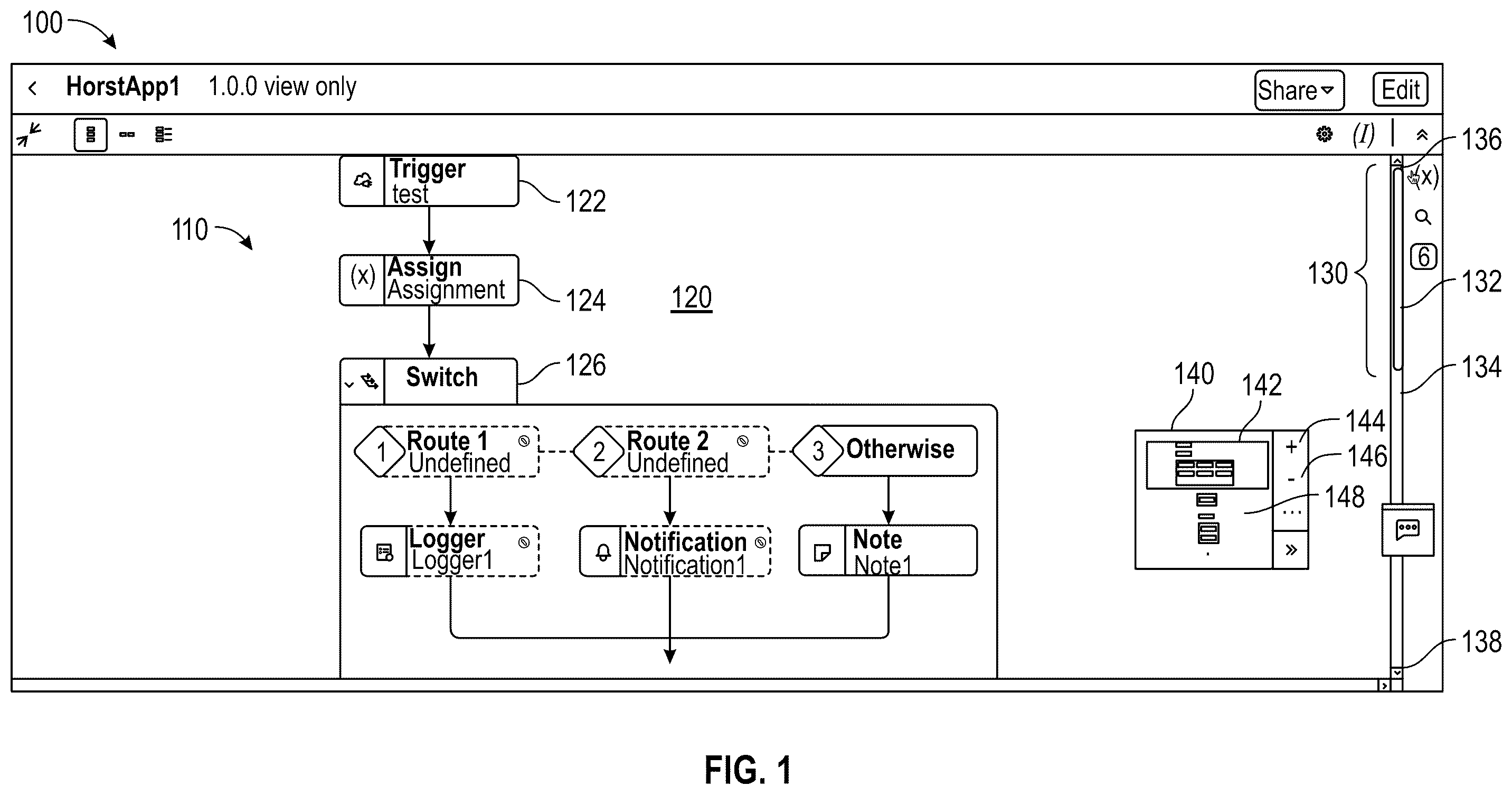 Patent US12353700 Figure 1 – Diagram navigation