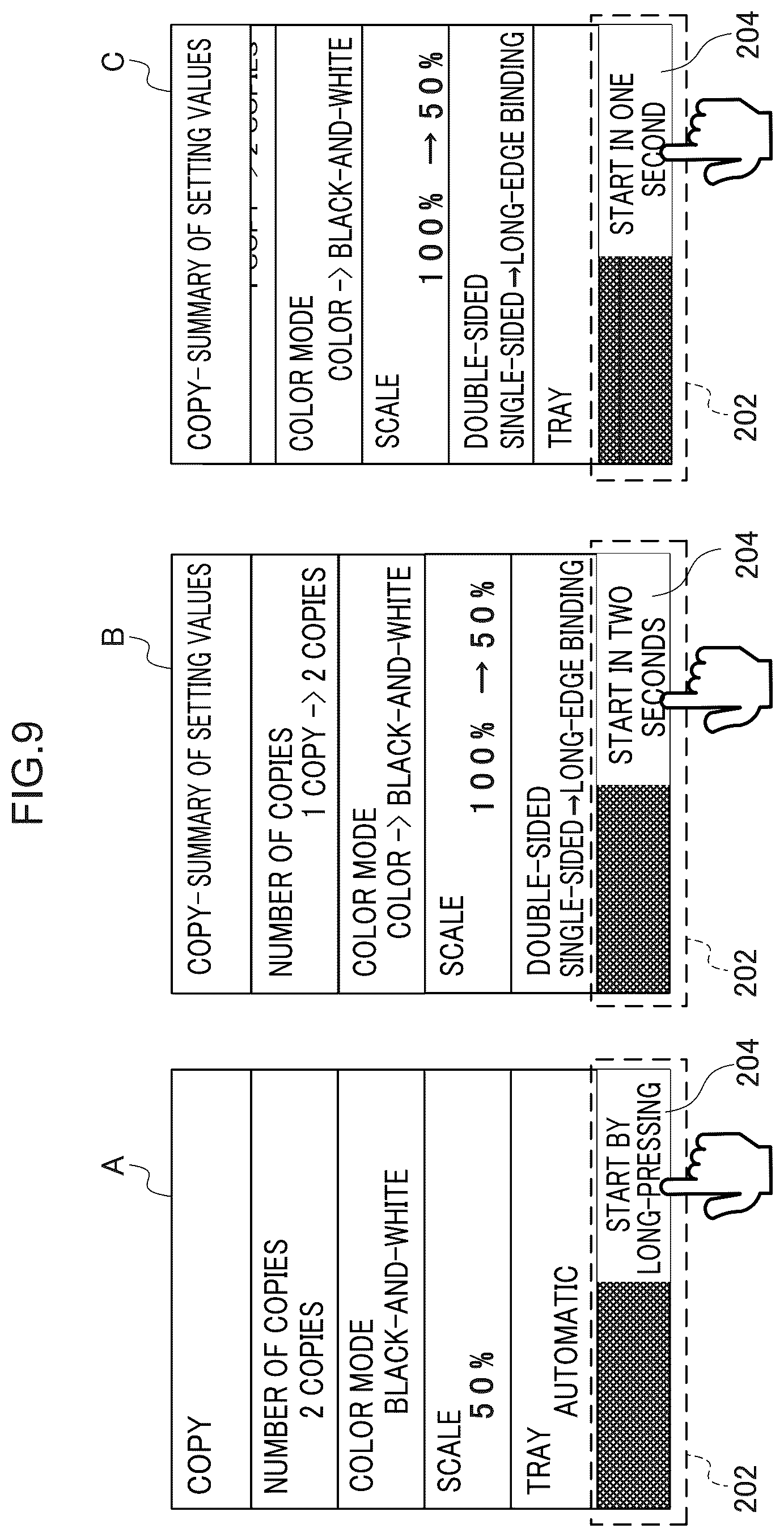 Patent US12353701 Figure 8 – Information processing device and information processing program capable of displaying a portion that does not fit within a screen when a user performs a continuous operation