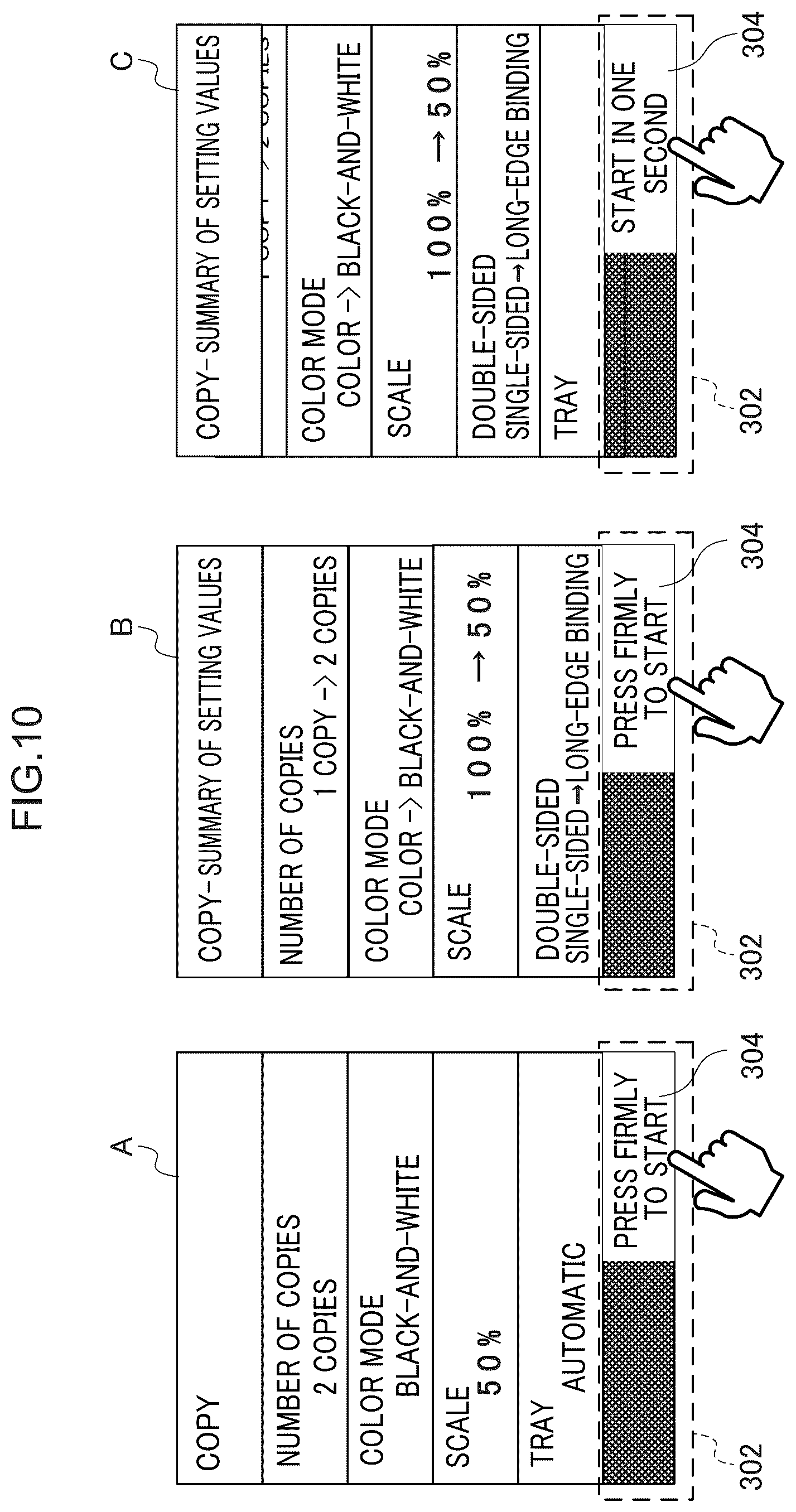 Patent US12353701 Figure 9 – Information processing device and information processing program capable of displaying a portion that does not fit within a screen when a user performs a continuous operation