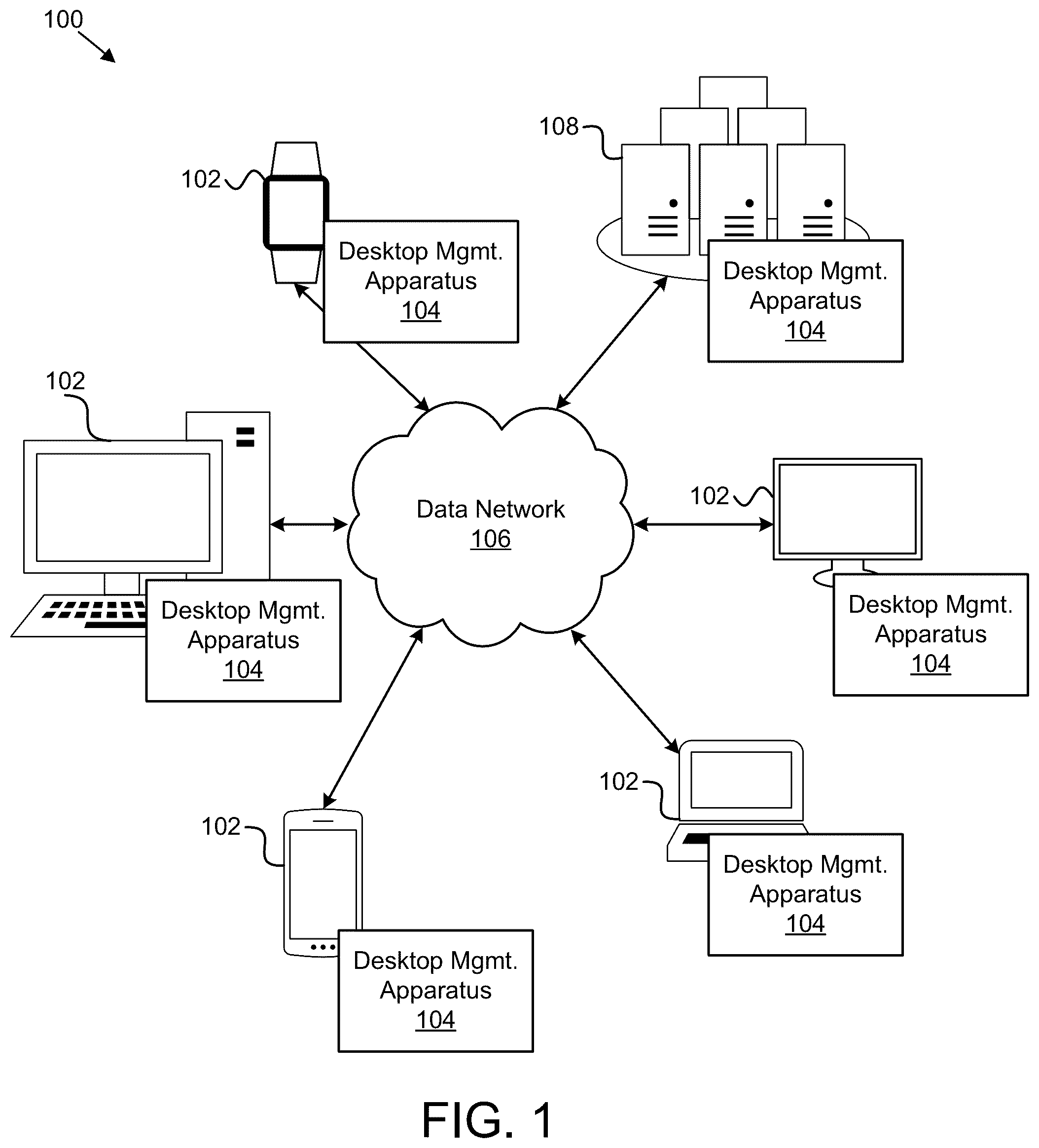 Patent US12353702 — Projecting interfaces on a surface — Figure 1