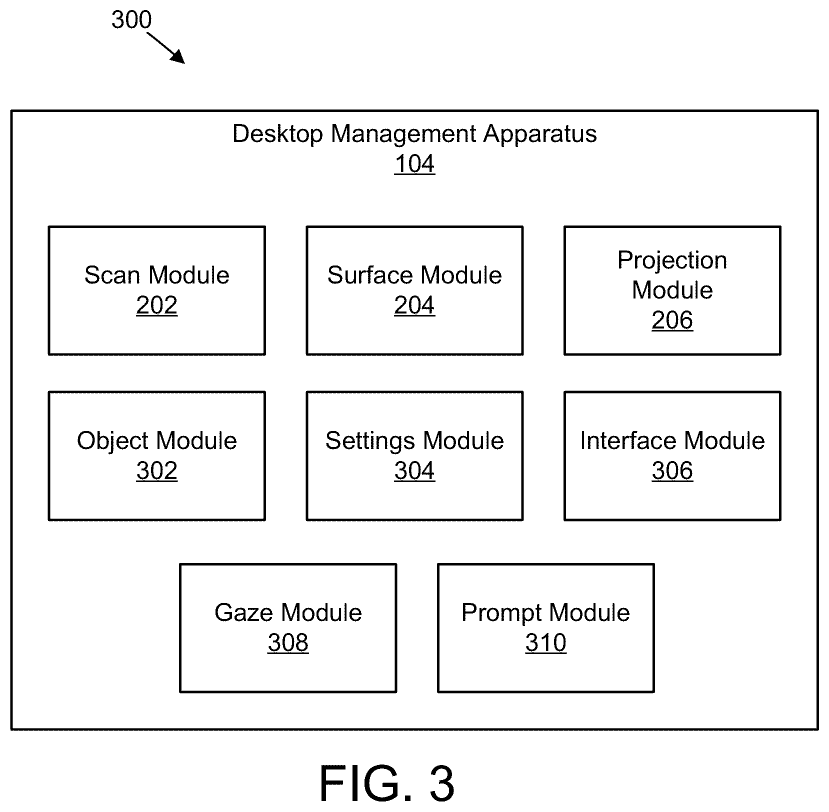 Patent US12353702 Figure 3 – Projecting interfaces on a surface