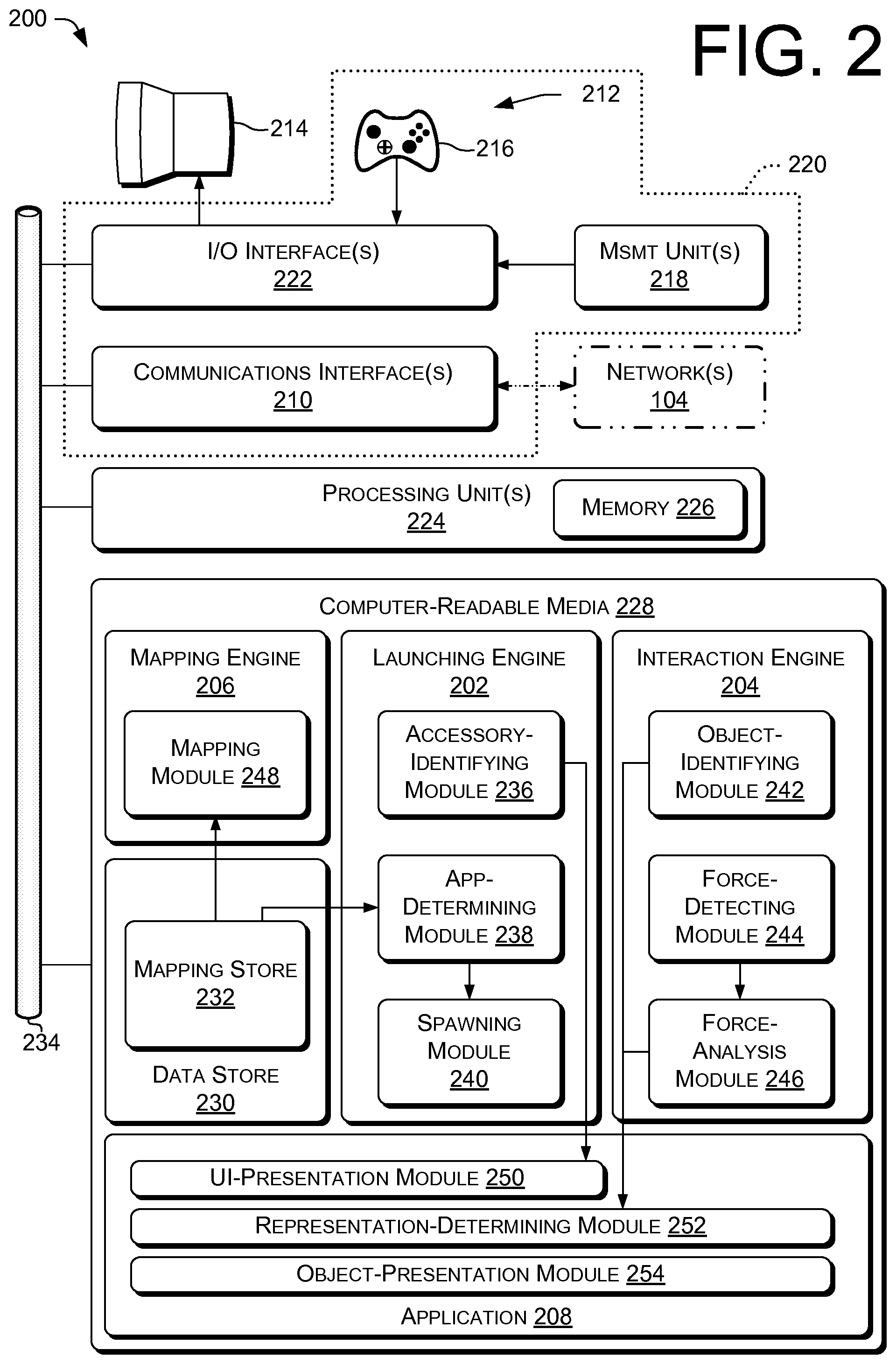 Patent US12353703 Figure 2 – Computing device having user-input accessory