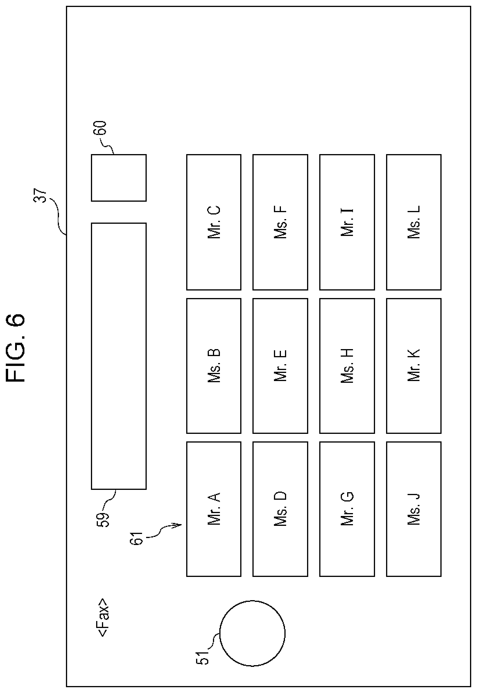 Patent US12353706 Figure 6 – Information processing apparatus, non-transitory computer readable medium, and information processing method involving processor configured to cause a receiving unit and an operator to be displayed on an execution screen