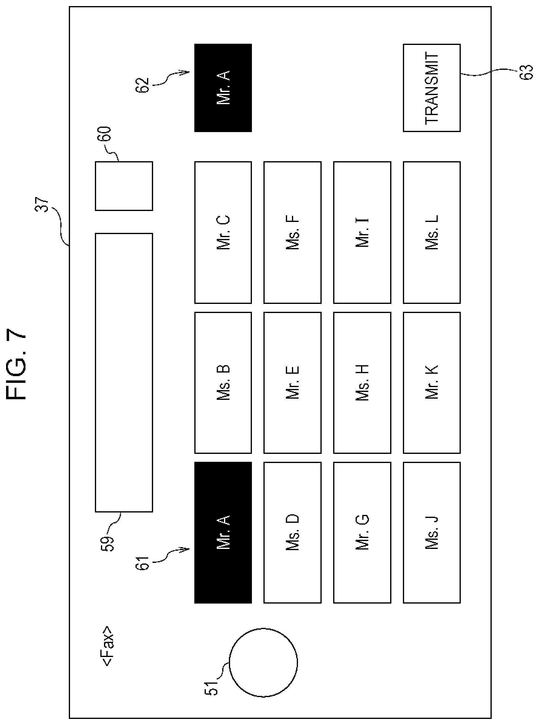Patent US12353706 Figure 7 – Information processing apparatus, non-transitory computer readable medium, and information processing method involving processor configured to cause a receiving unit and an operator to be displayed on an execution screen