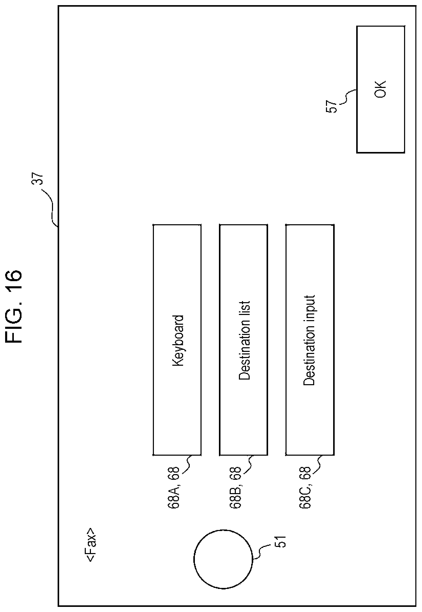 Patent US12353706 Figure 16 – Information processing apparatus, non-transitory computer readable medium, and information processing method involving processor configured to cause a receiving unit and an operator to be displayed on an execution screen