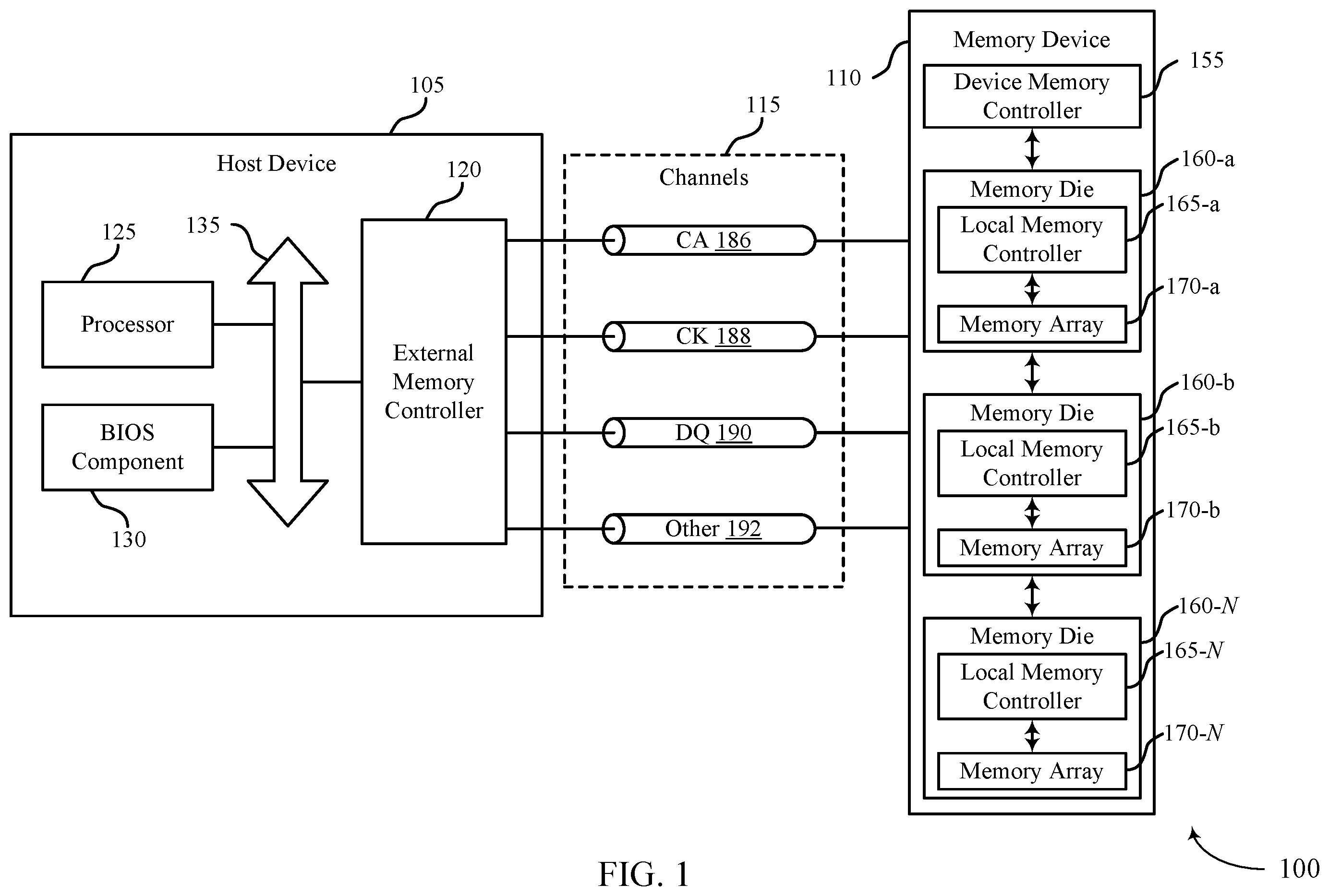 Patent US12353729 Figure 1 – Triple activate command row address latching