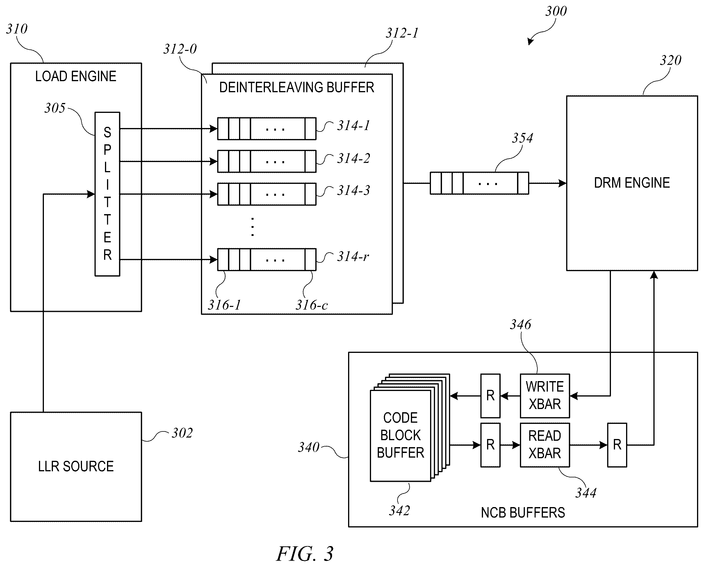Patent US12353756 Figure 3 – Systems and methods for joint de-interleaving and rate recovery in a receiver