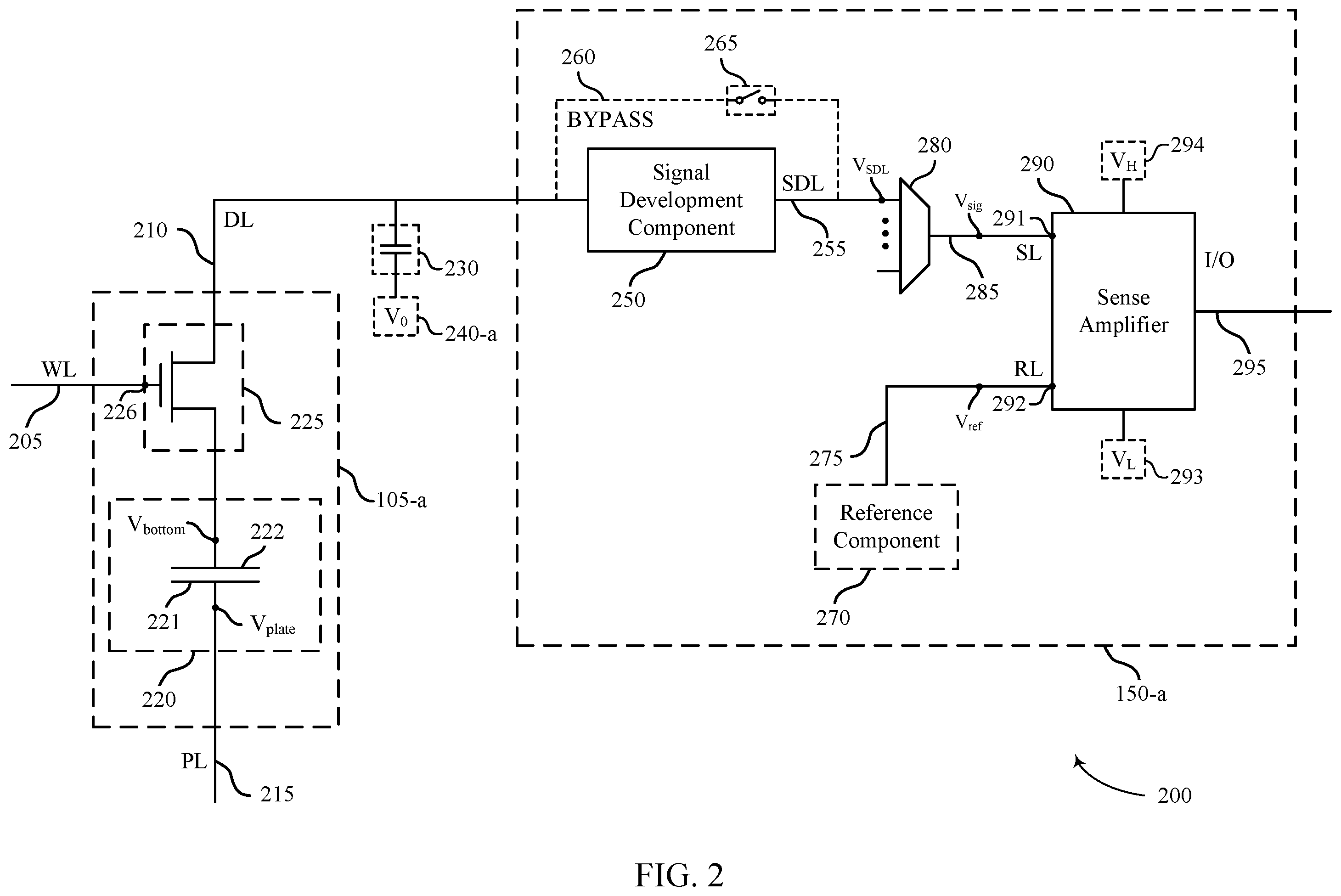 Patent US12353762 Figure 2 – Signal development caching in a memory device