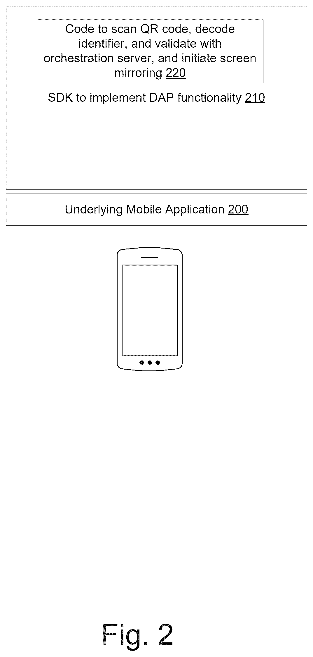 Patent US12353782 Figure 3 – System and method for QR code based mirroring of mobile screen to computer