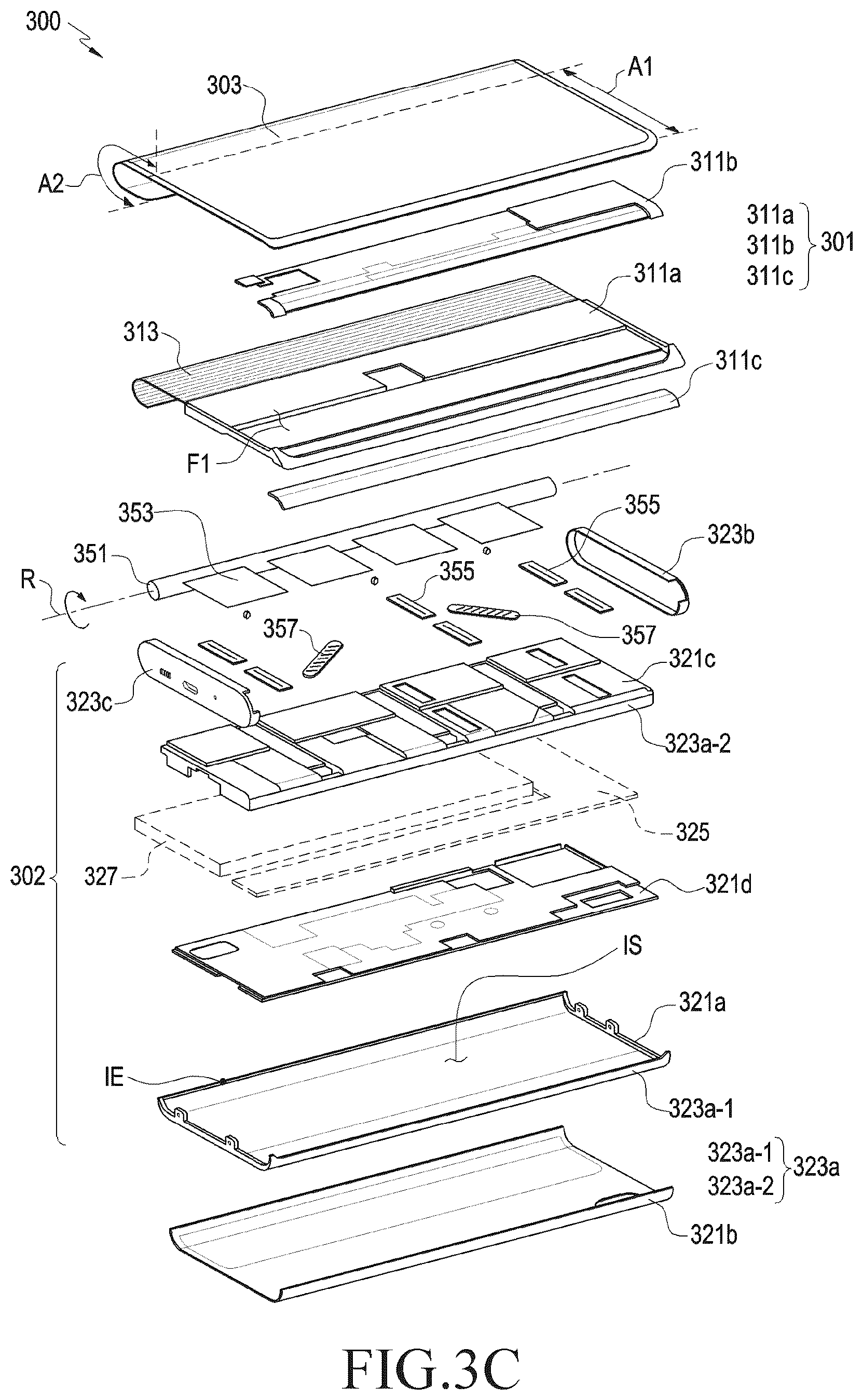 Patent US12353785 Figure 5 – Electronic device including flexible display and method for operating the same