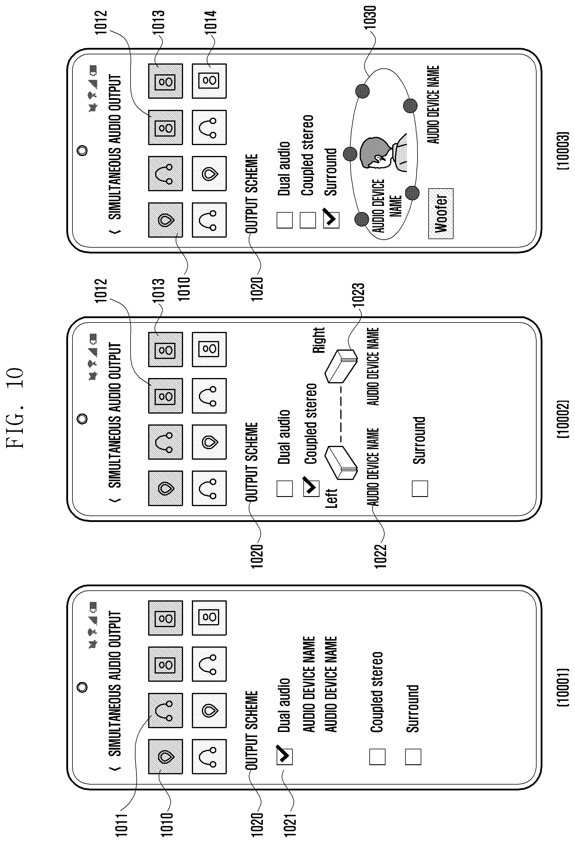 Patent US12353789 Figure 10 – Electronic device, and audio output mode configuration method according to connection to plurality of audio output devices