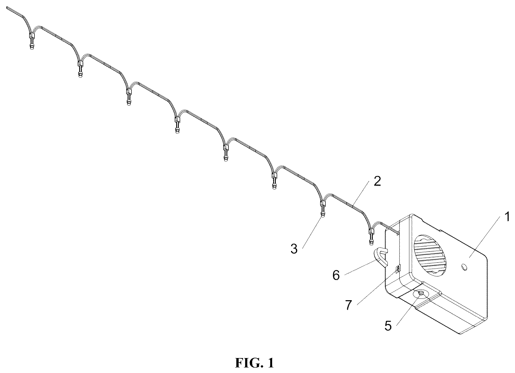 Patent US12353794 Figure 1 – Dynamic LED light string capable of playing music