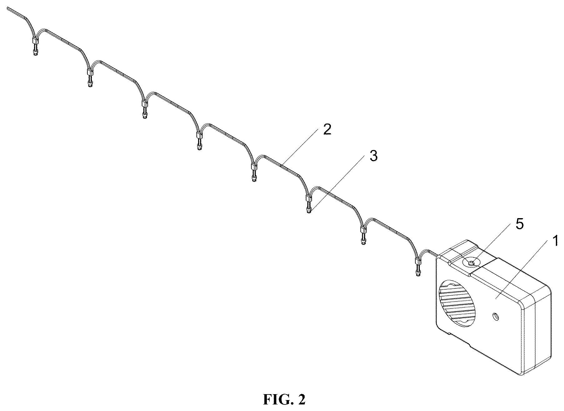 Patent US12353794 Figure 2 – Dynamic LED light string capable of playing music