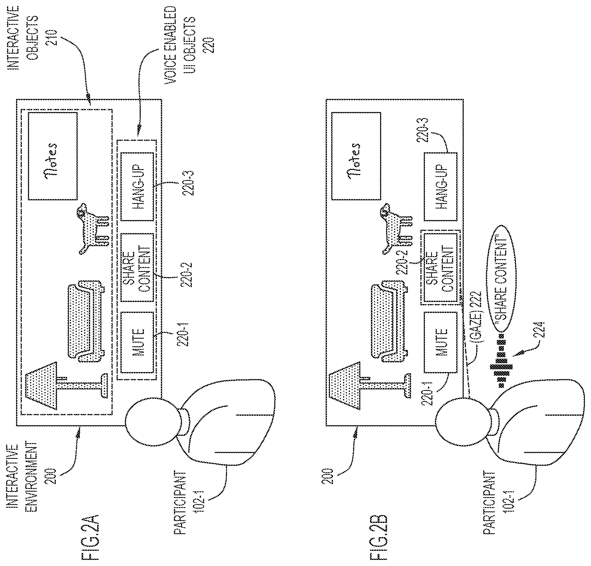 Patent US12353796 Figure 2 – Controlling audibility of voice commands based on eye gaze tracking