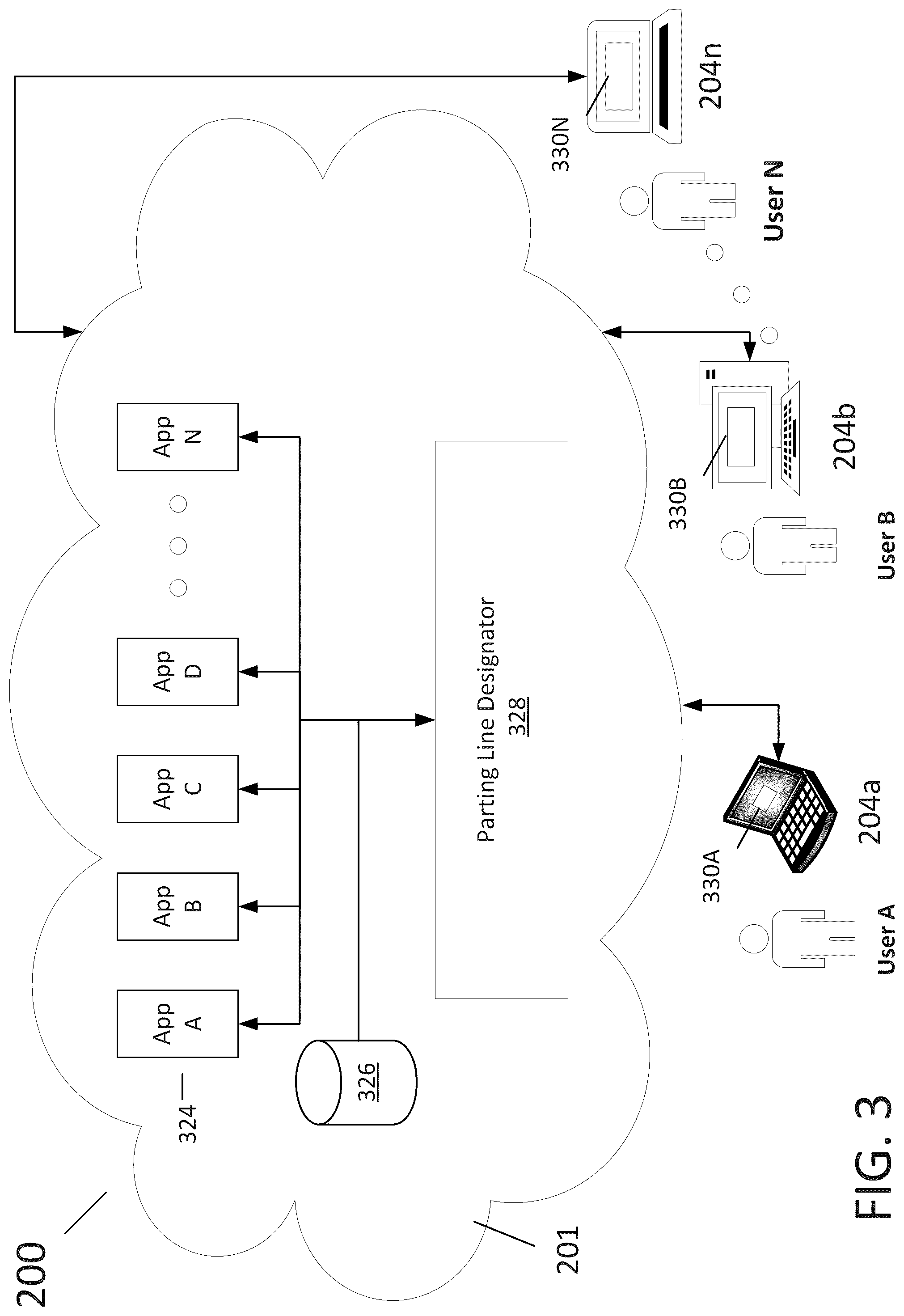 Patent US12353800 Figure 3 – Parting line identification