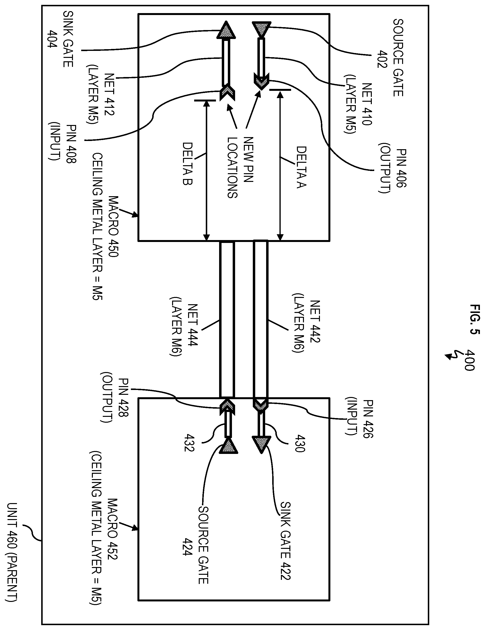 Patent US12353811 Figure 5 – Out-of-context timing constraints modification for interior pins
