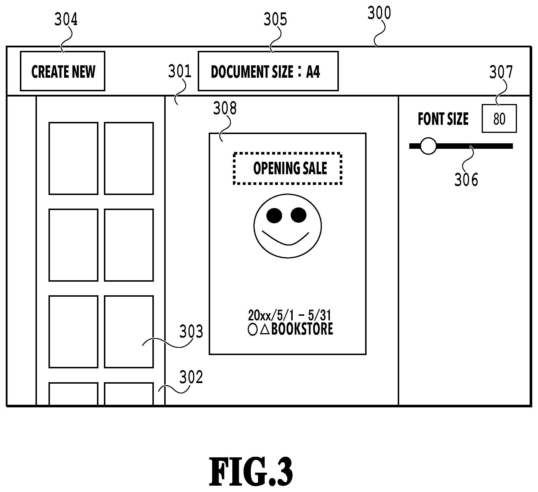 Patent US12353821 Figure 3 – Information processing apparatus, method of controlling information processing apparatus, and storage medium that include changing a size of a medium from a first size to a second size