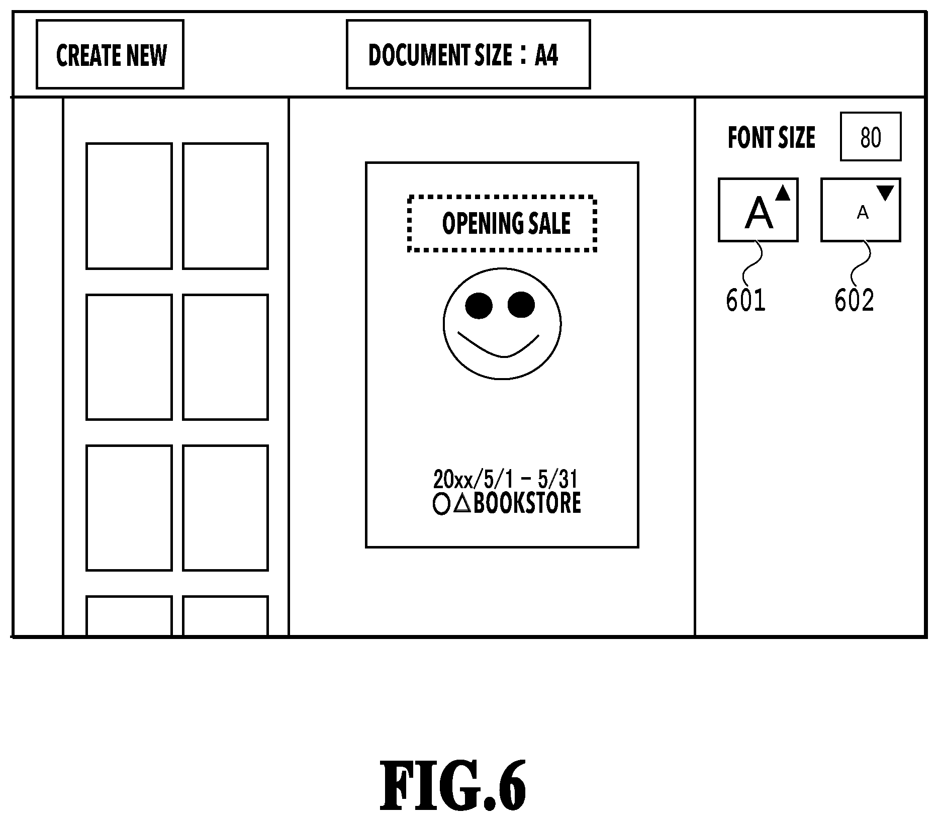 Patent US12353821 Figure 6 – Information processing apparatus, method of controlling information processing apparatus, and storage medium that include changing a size of a medium from a first size to a second size