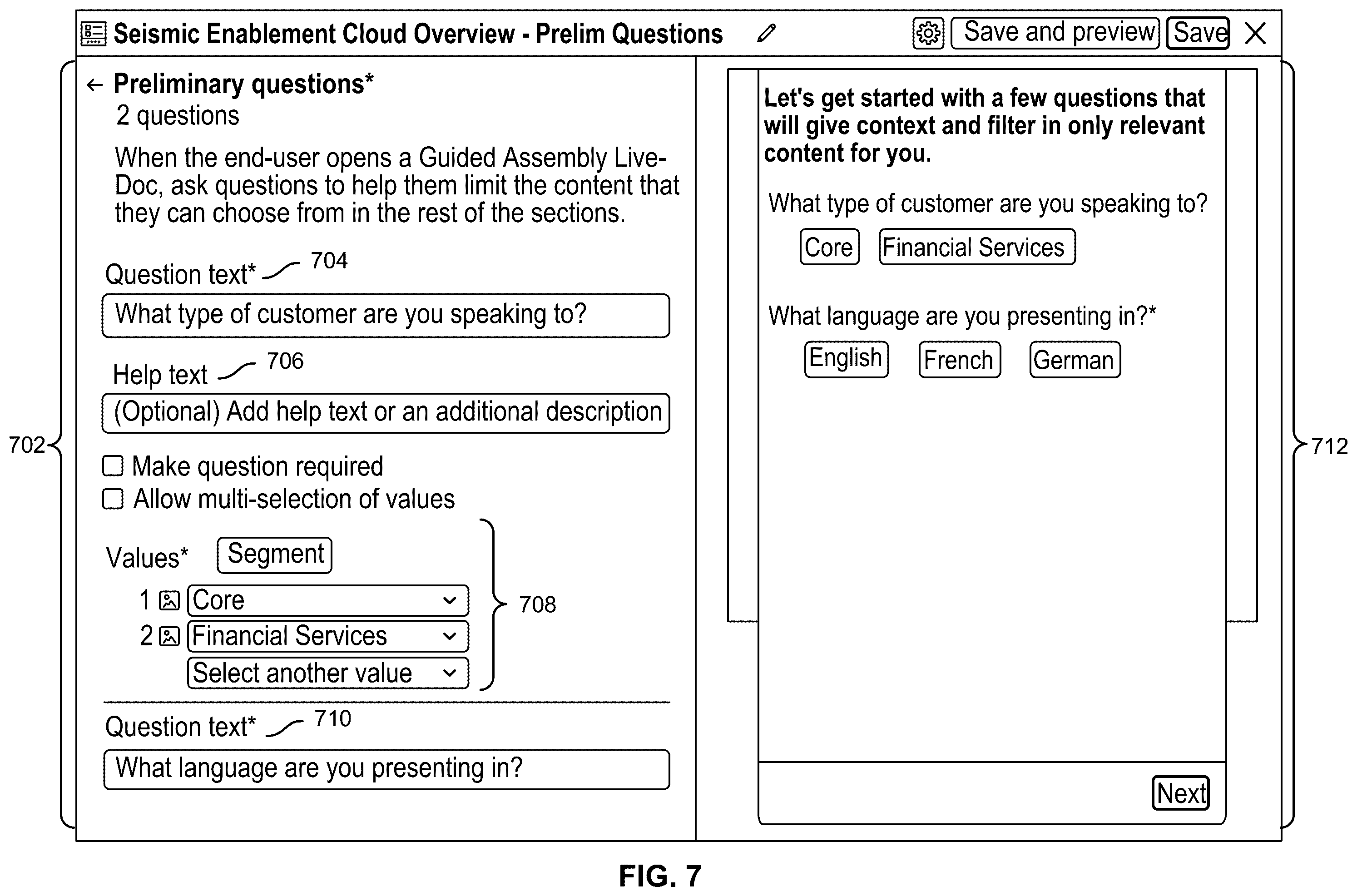Patent US12353826 Figure 7 – Dynamic presentation generation