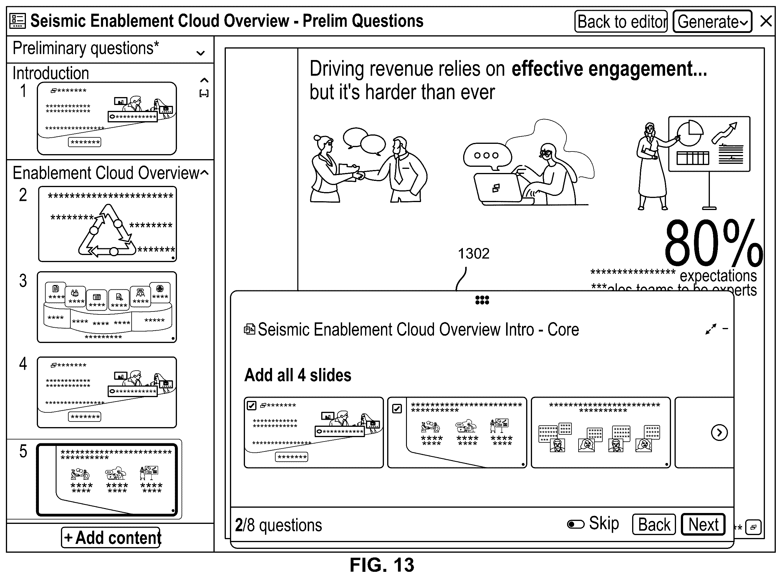 Patent US12353826 Figure 13 – Dynamic presentation generation