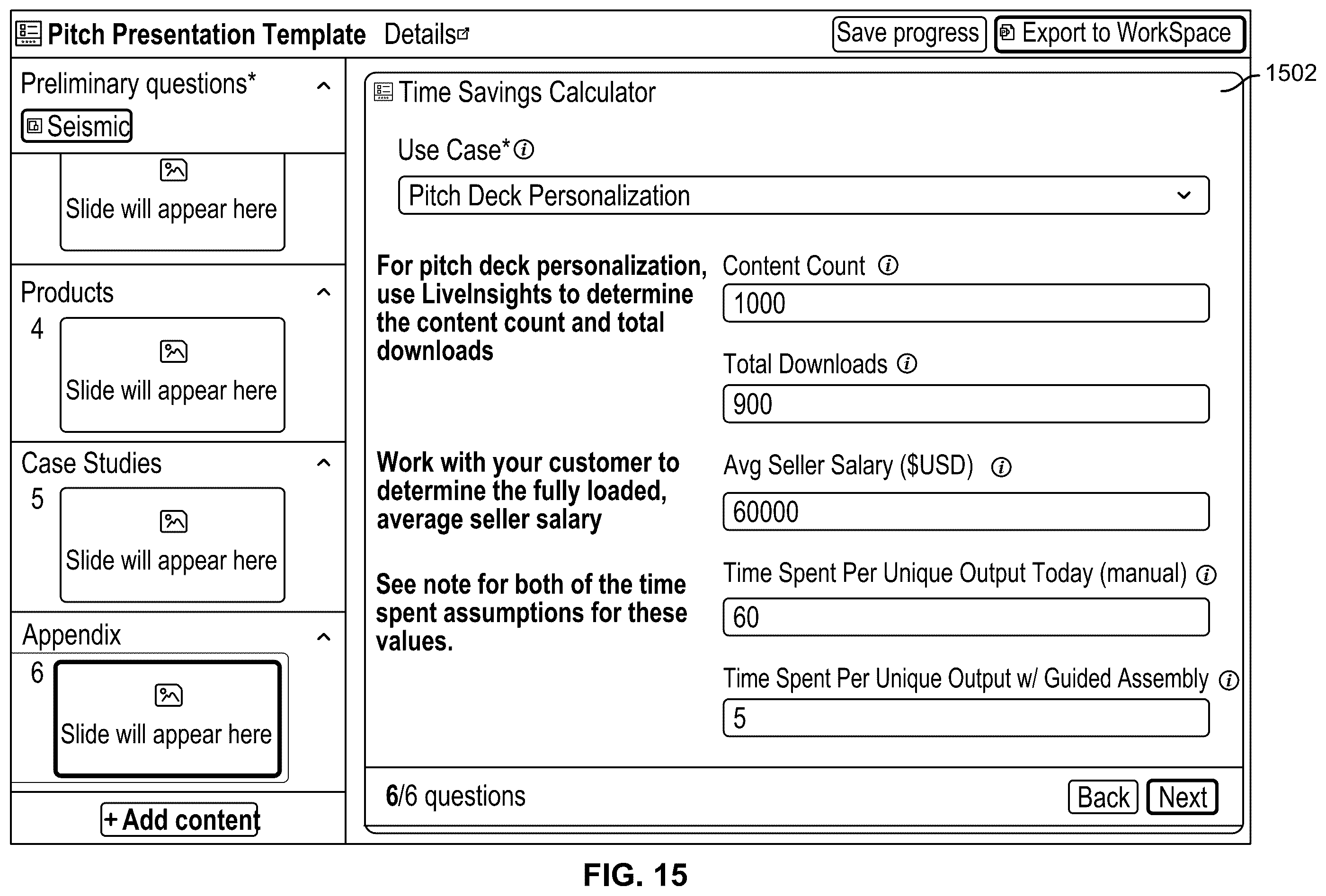 Patent US12353826 Figure 15 – Dynamic presentation generation