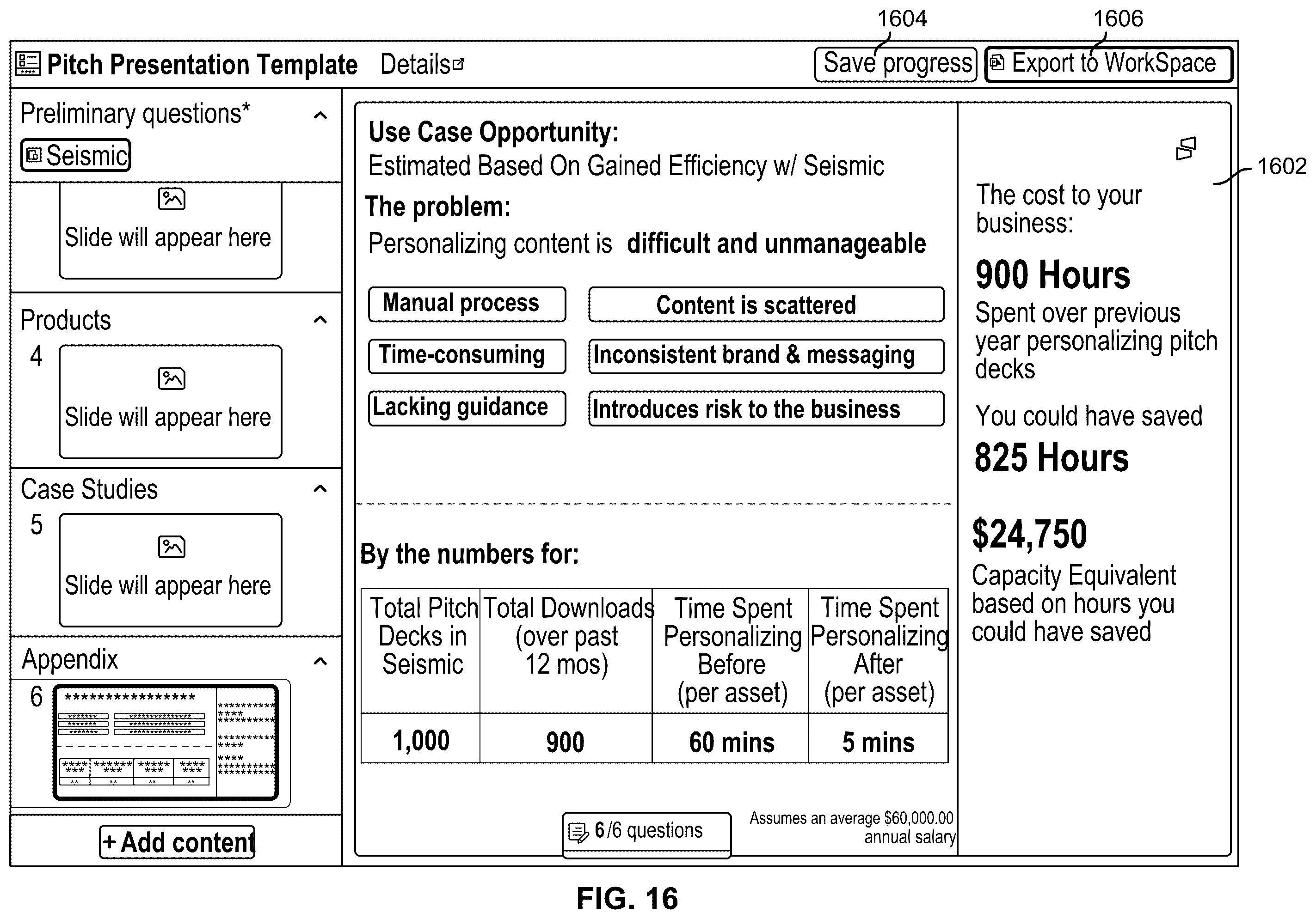 Patent US12353826 Figure 16 – Dynamic presentation generation