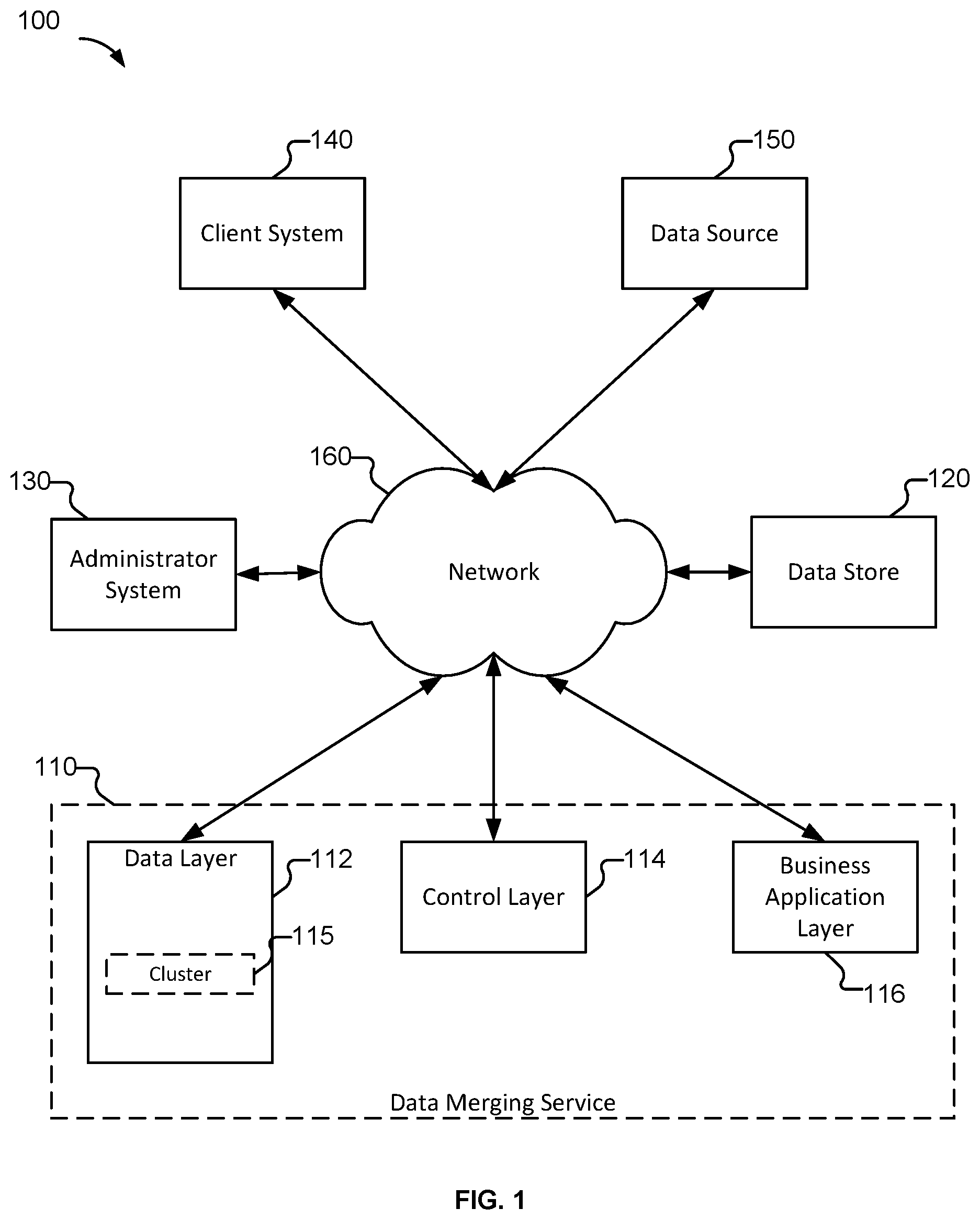 Patent US12353843 — Efficient merge of tabular data using a processing filter — Figure 1