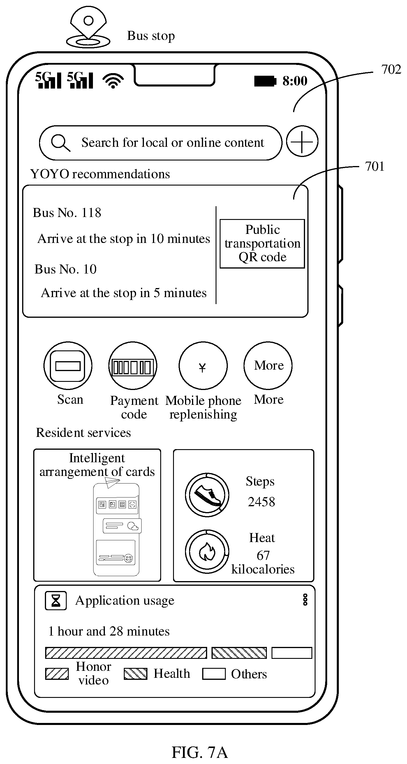 Patent US12353896 Figure 8 – Card information display method and electronic device