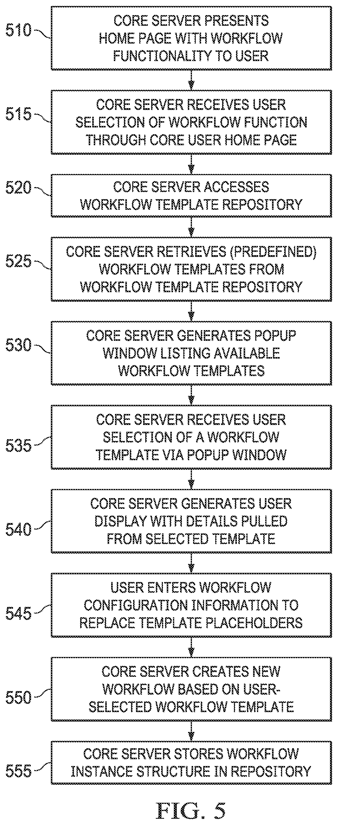 Patent US12353905 Figure 5 – Systems and methods for data collection using workflow forms