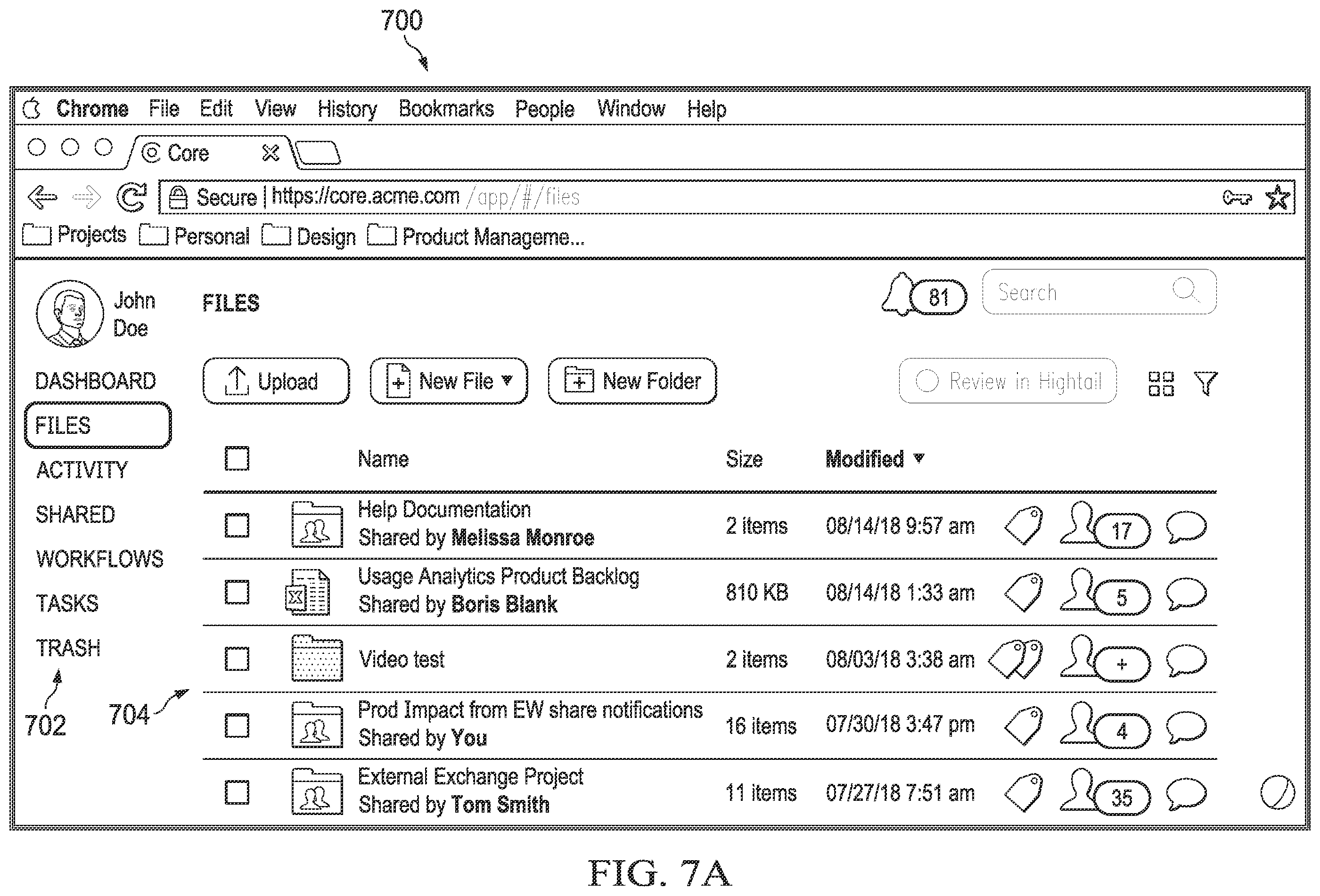 Patent US12353905 Figure 7 – Systems and methods for data collection using workflow forms