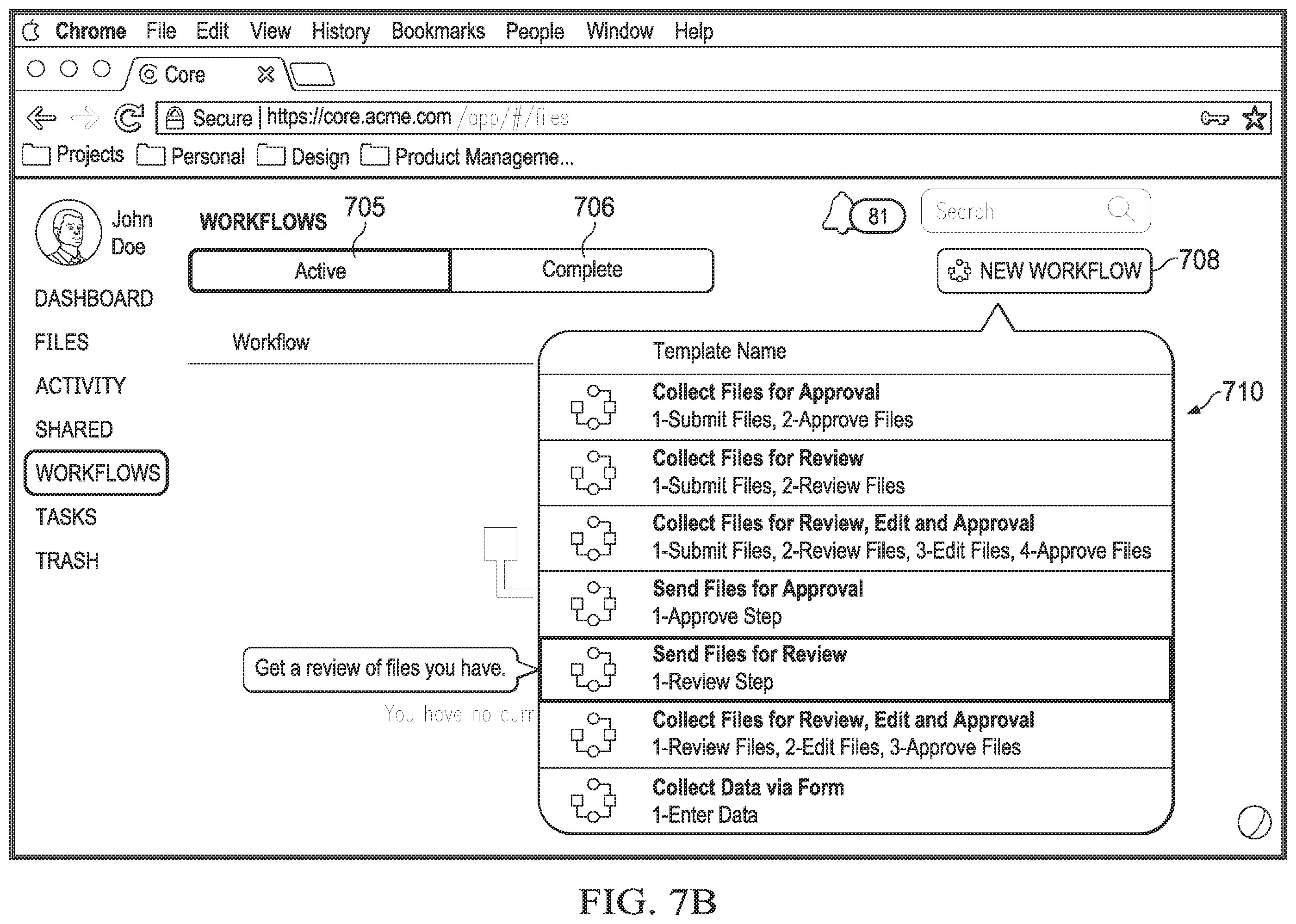 Patent US12353905 Figure 8 – Systems and methods for data collection using workflow forms