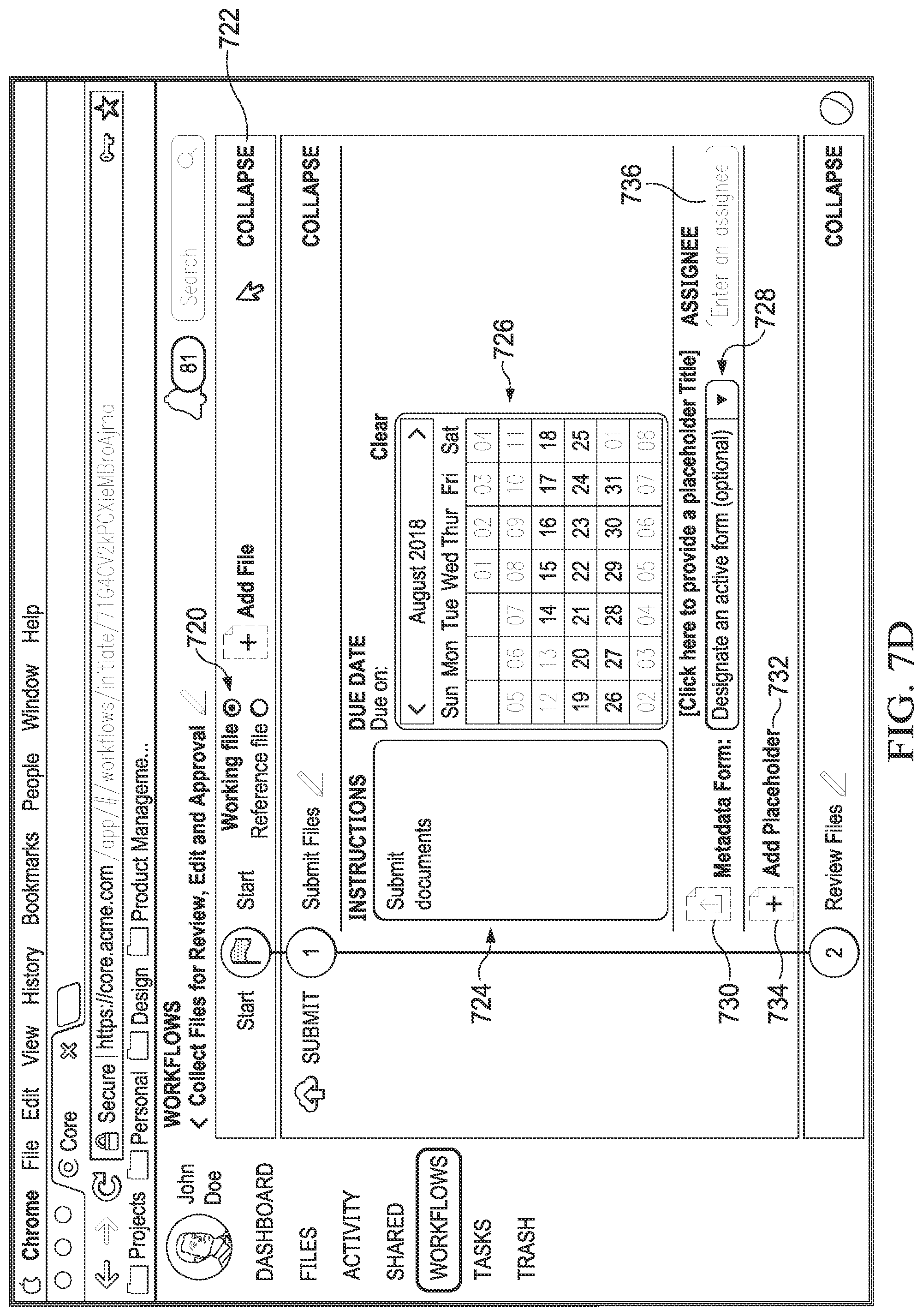 Patent US12353905 Figure 10 – Systems and methods for data collection using workflow forms