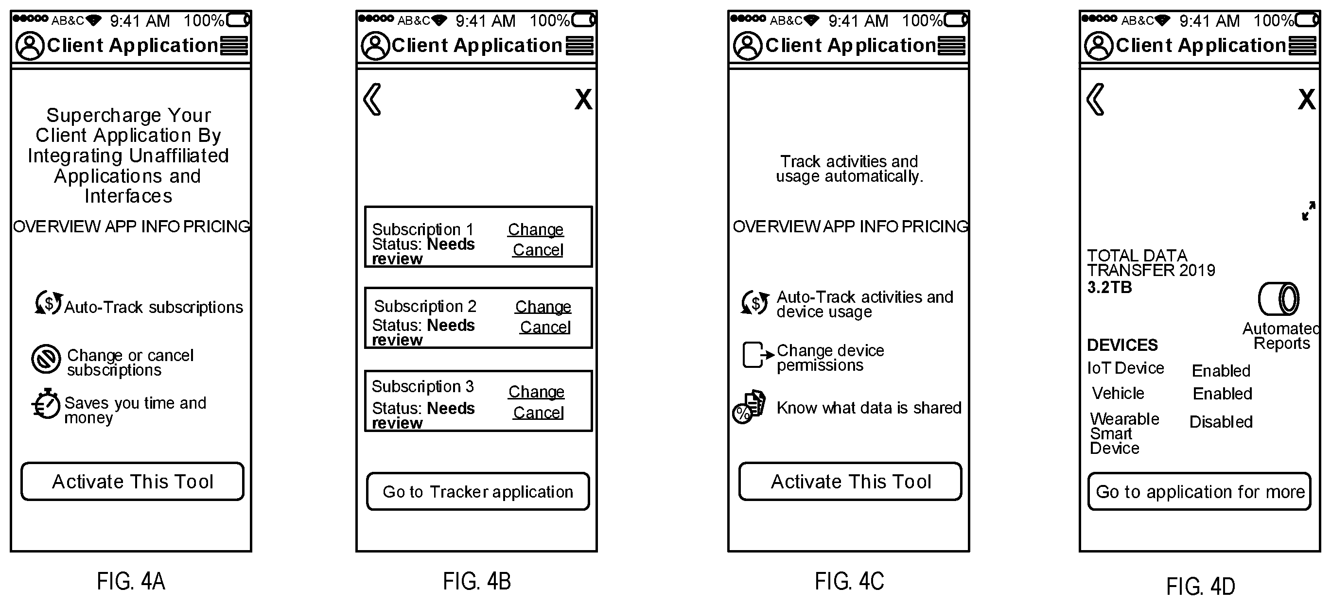 Patent US12353926 Figure 4 – Networked portal for multidirectional integration of diverse unaffiliated processes and subsystems with client applications