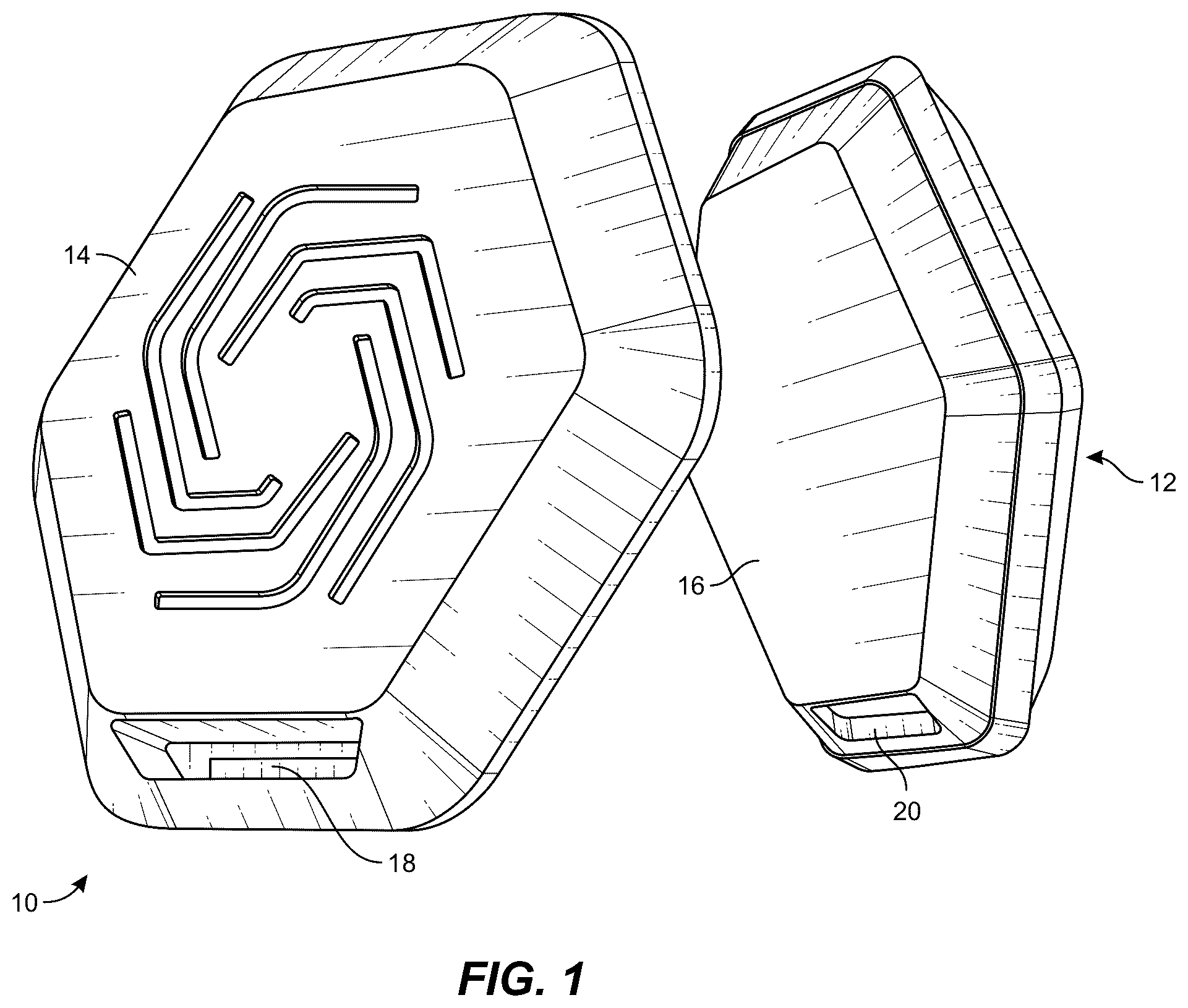 Patent US12353934 Figure 1 – Tracker tag with dual-purpose antenna components