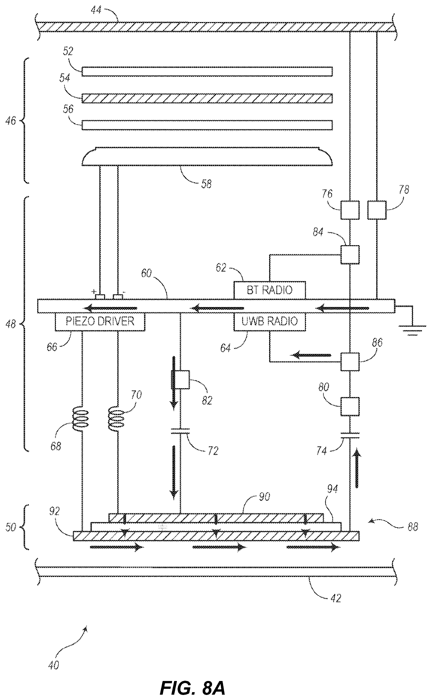Patent US12353934 Figure 7 – Tracker tag with dual-purpose antenna components