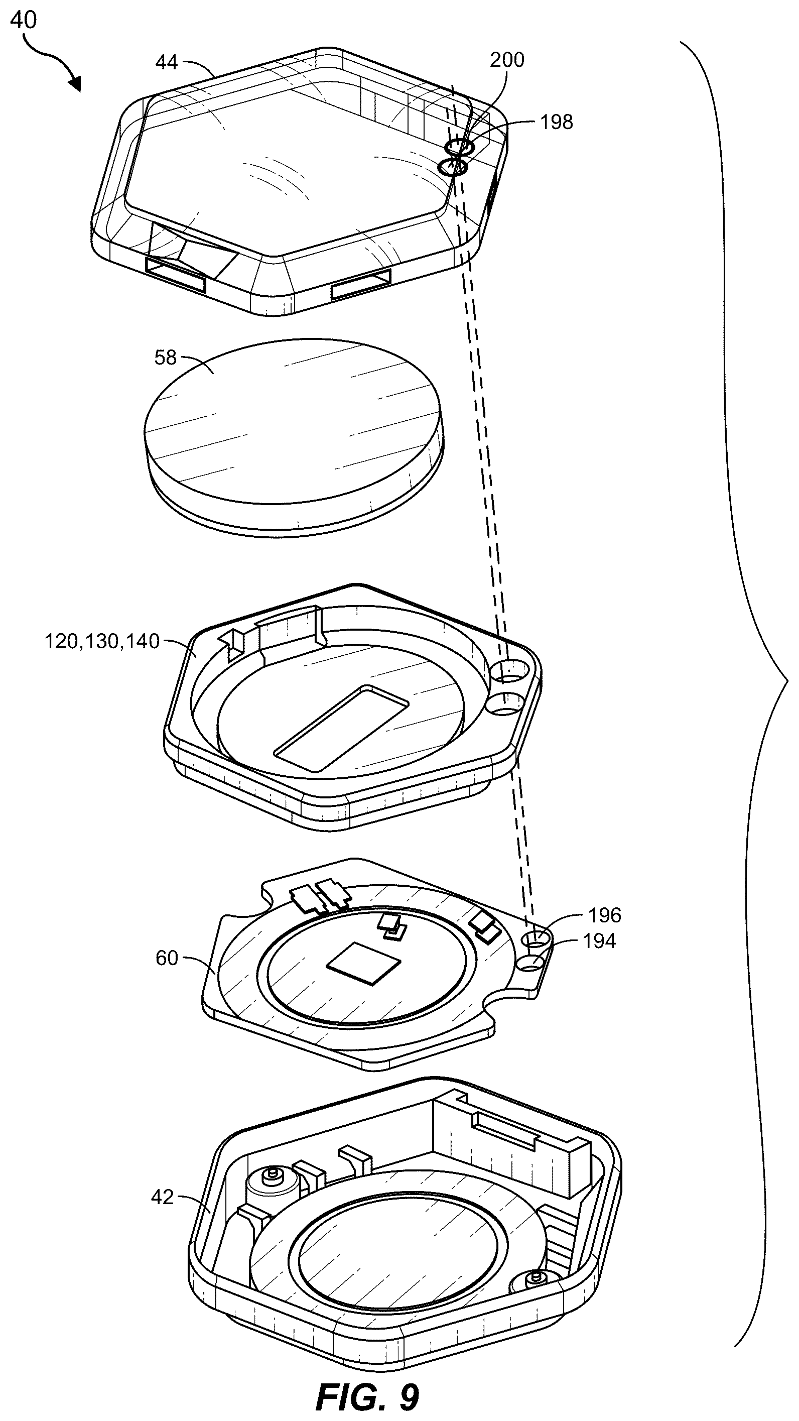Patent US12353934 Figure 9 – Tracker tag with dual-purpose antenna components