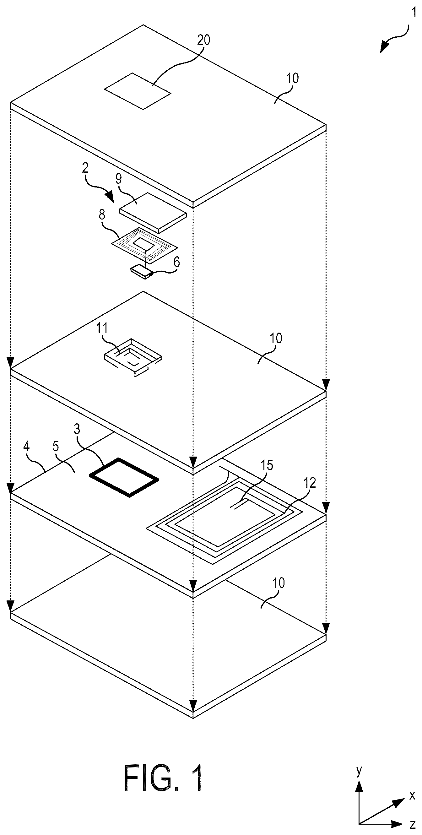 Patent US12353936 Figure 1 – Smart card for communication with an external reader