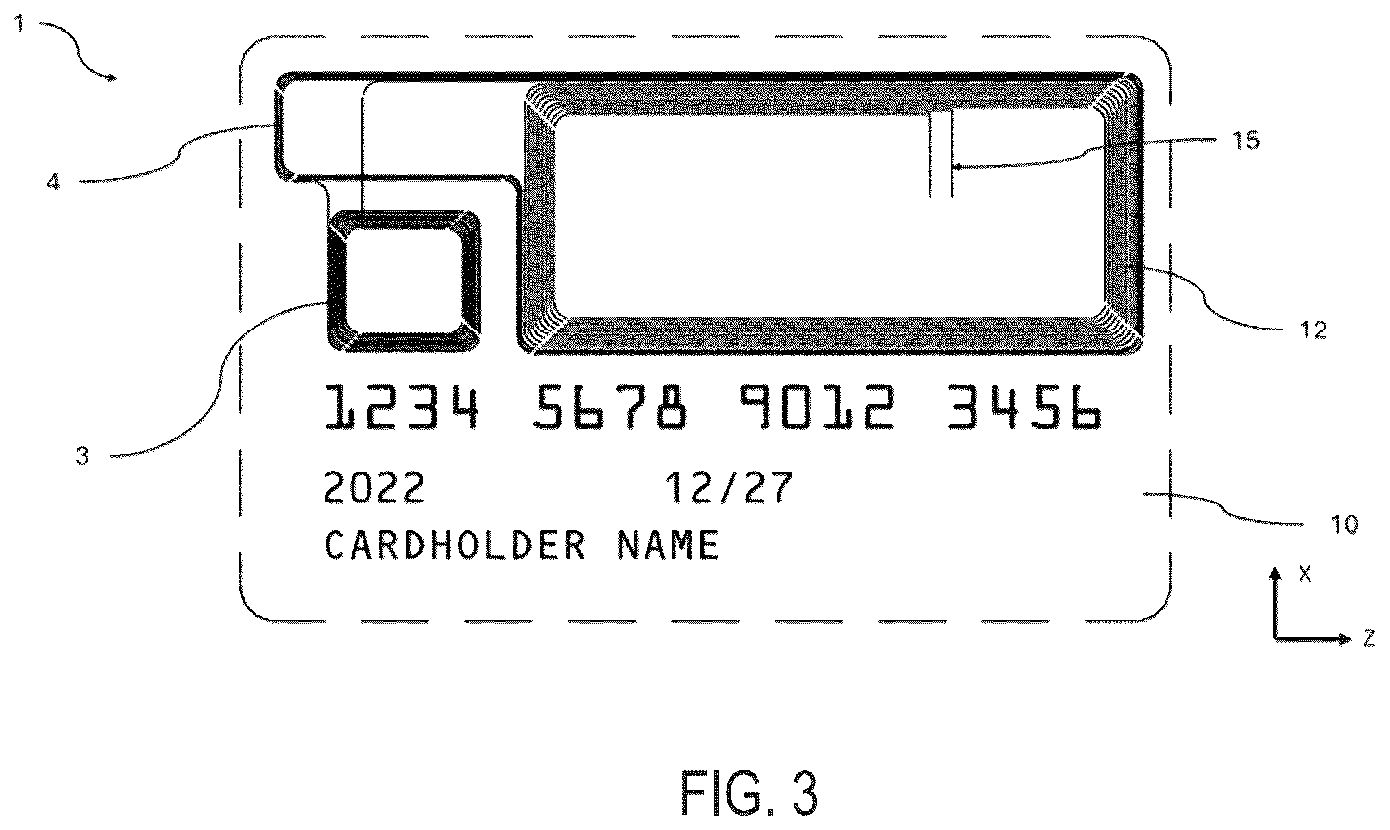 Patent US12353936 Figure 3 – Smart card for communication with an external reader