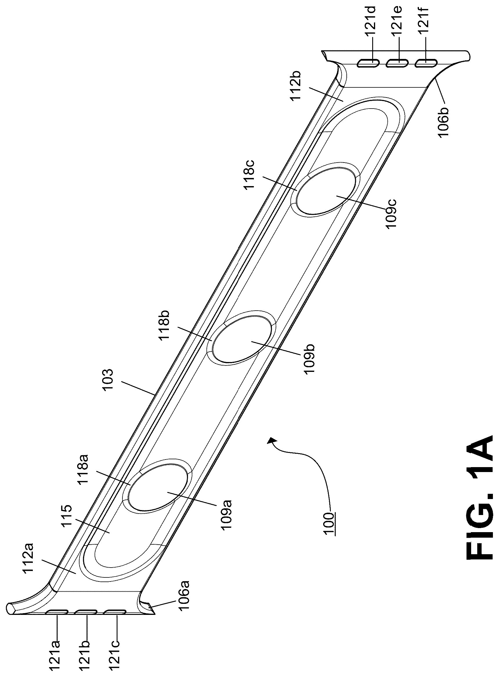Patent US12353938 Figure 1 – RFID-enabled watch band