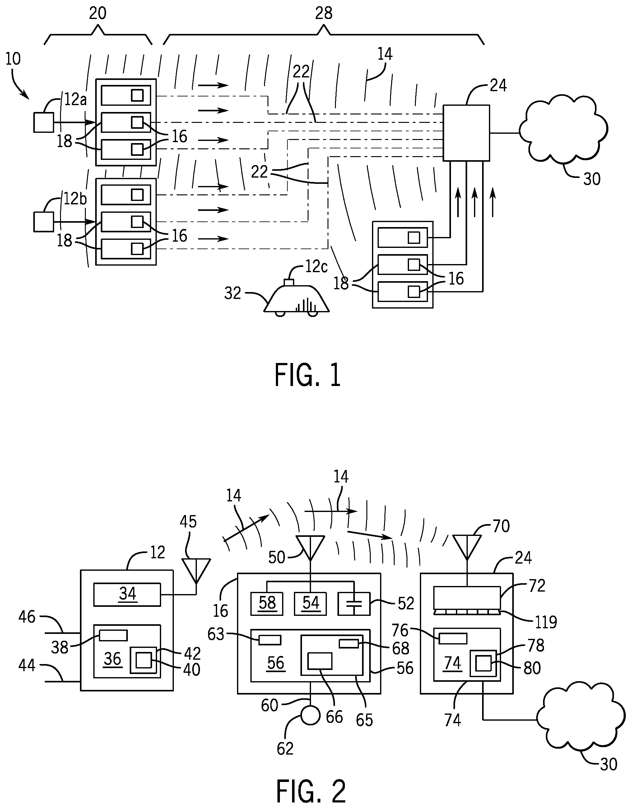 Patent US12353939 — Long distance wireless radio tag with RF energy harvesting — Figure 1