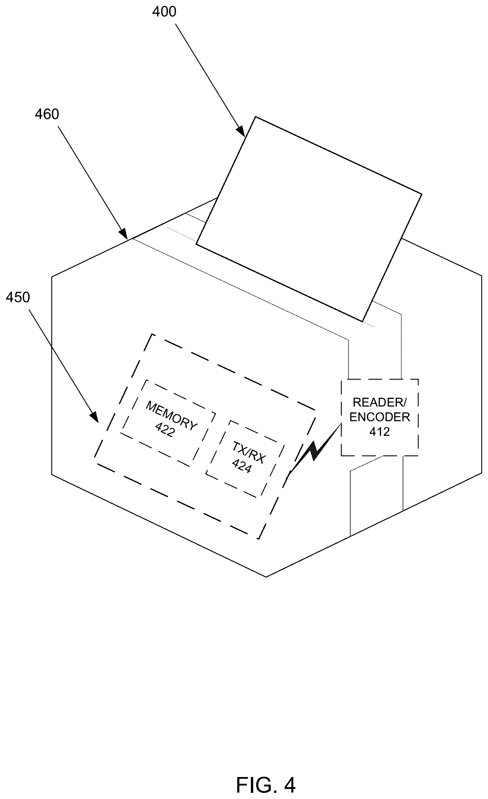 Patent US12353943 Figure 5 – Activating a smart label during encoding procedure