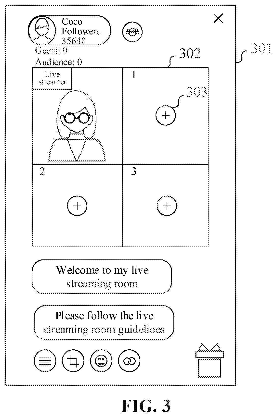 Patent US12356025 Figure 3 – Multi-user live streaming method, terminal, server, and storage medium