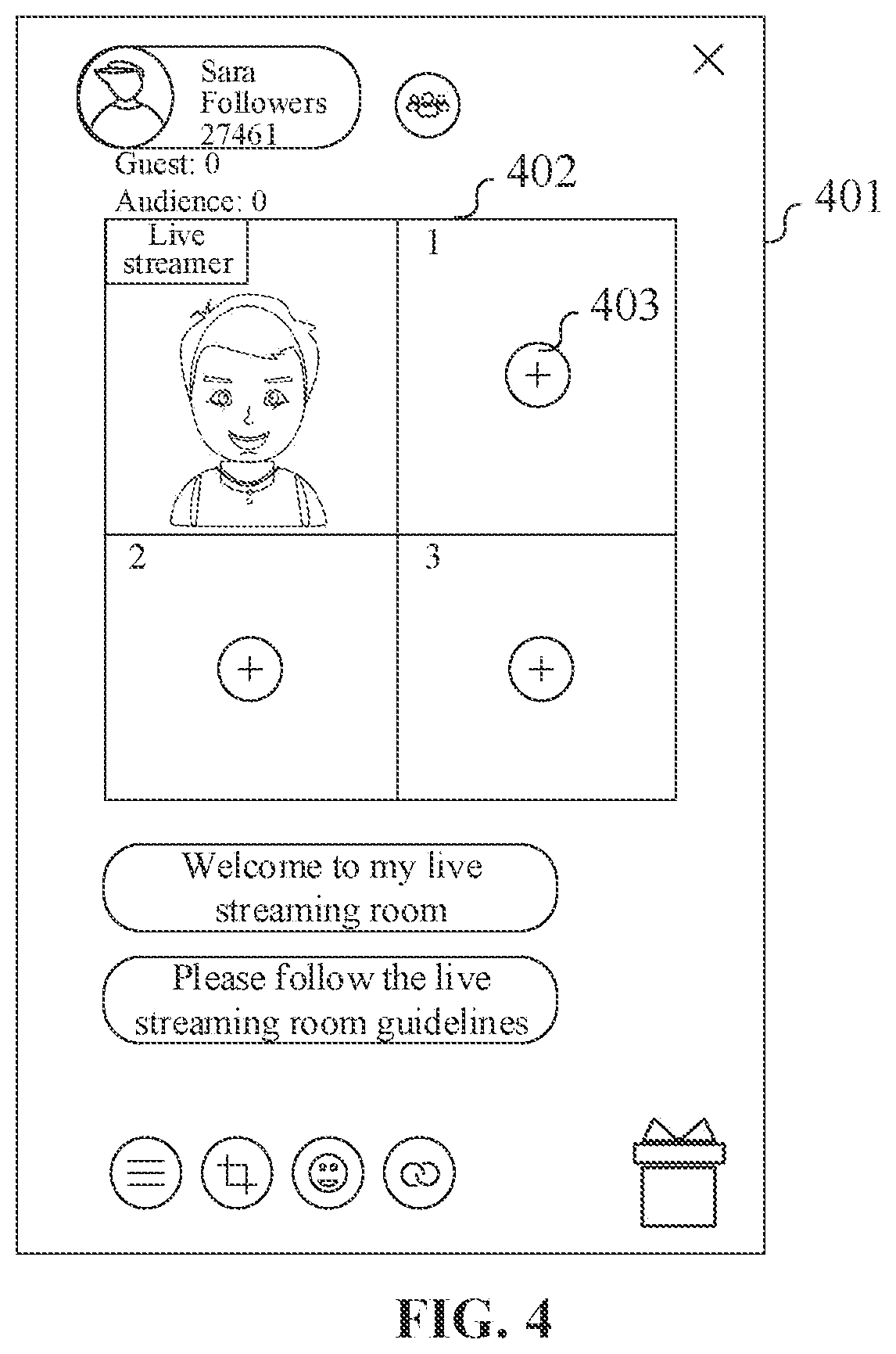Patent US12356025 Figure 4 – Multi-user live streaming method, terminal, server, and storage medium