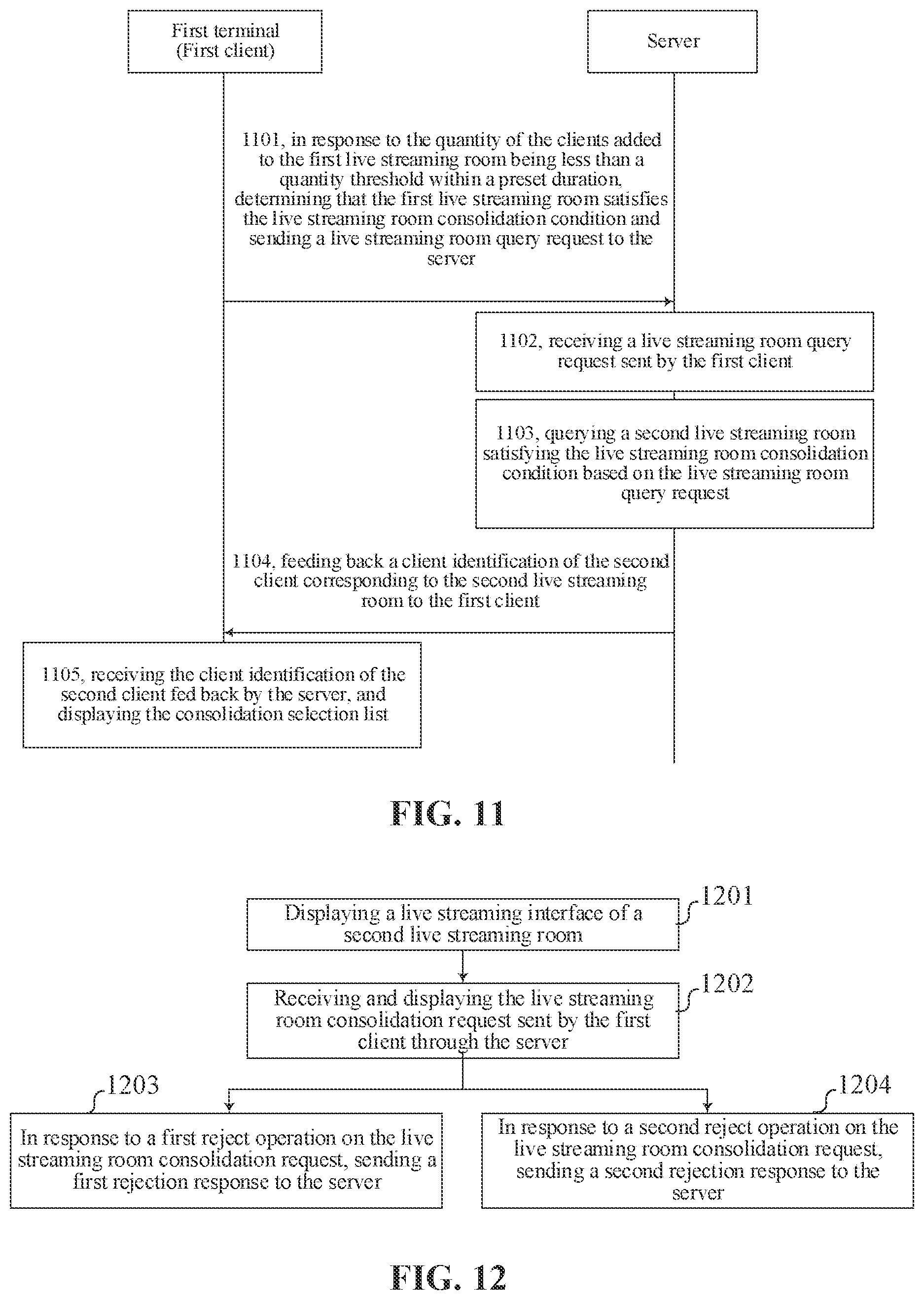 Patent US12356025 Figure 11 – Multi-user live streaming method, terminal, server, and storage medium