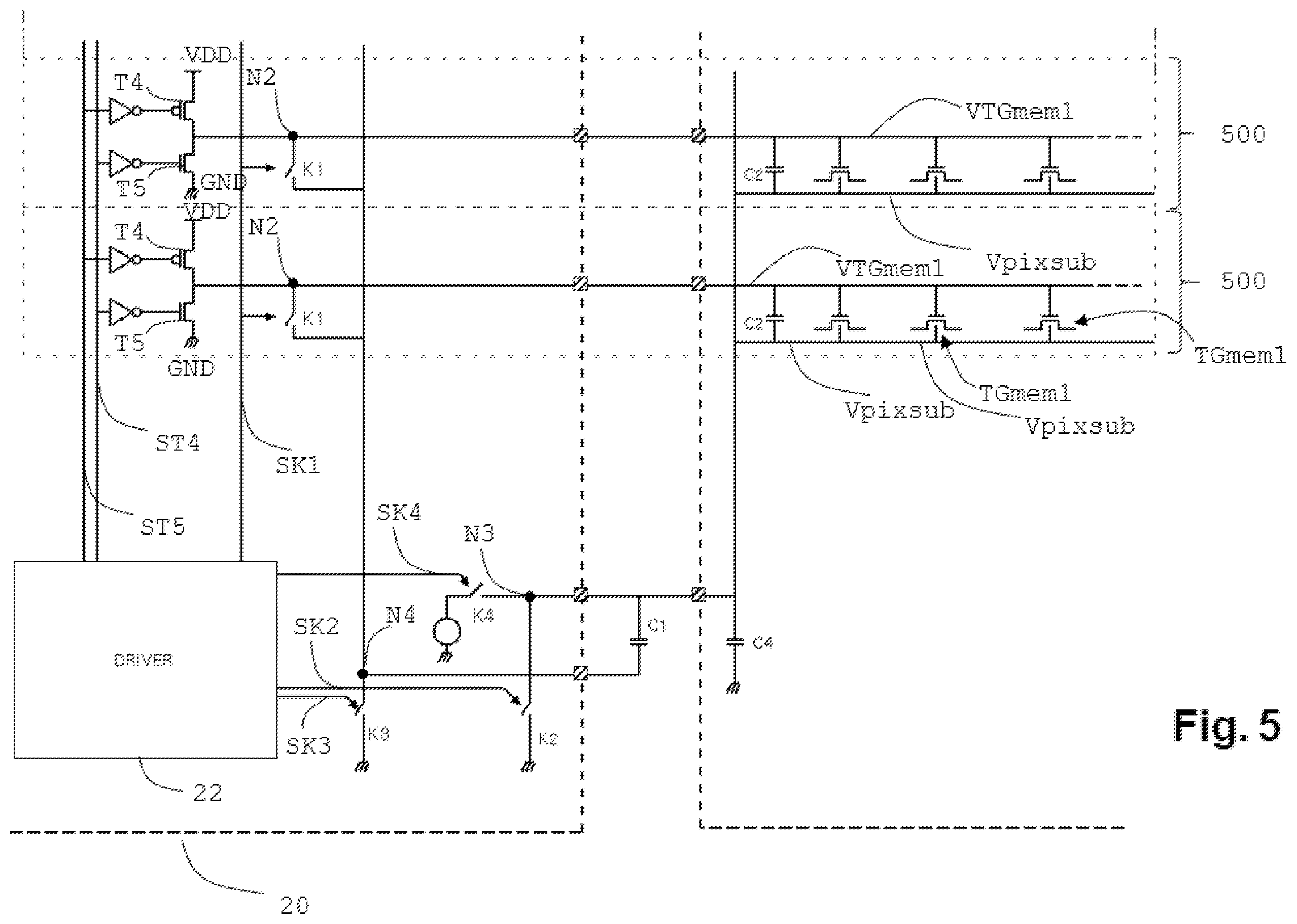 Patent US12356101 Figure 4 – Image sensor with a control circuit
