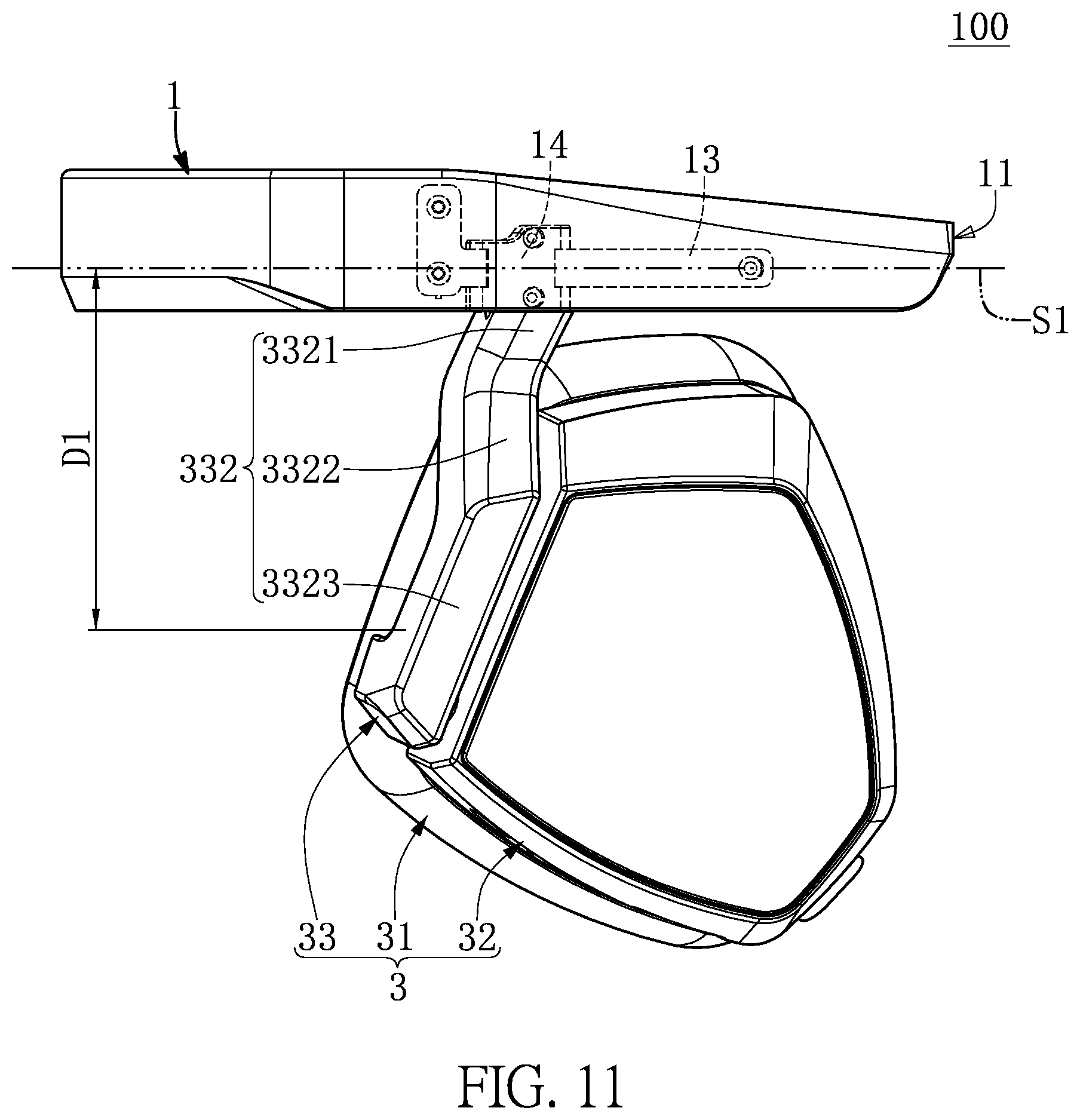 Patent US12356131 Figure 11 – Over-ear headphone