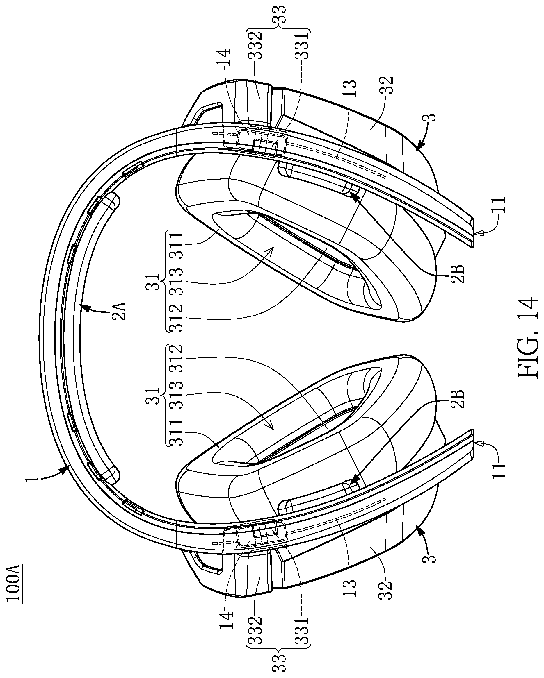 Patent US12356131 Figure 14 – Over-ear headphone